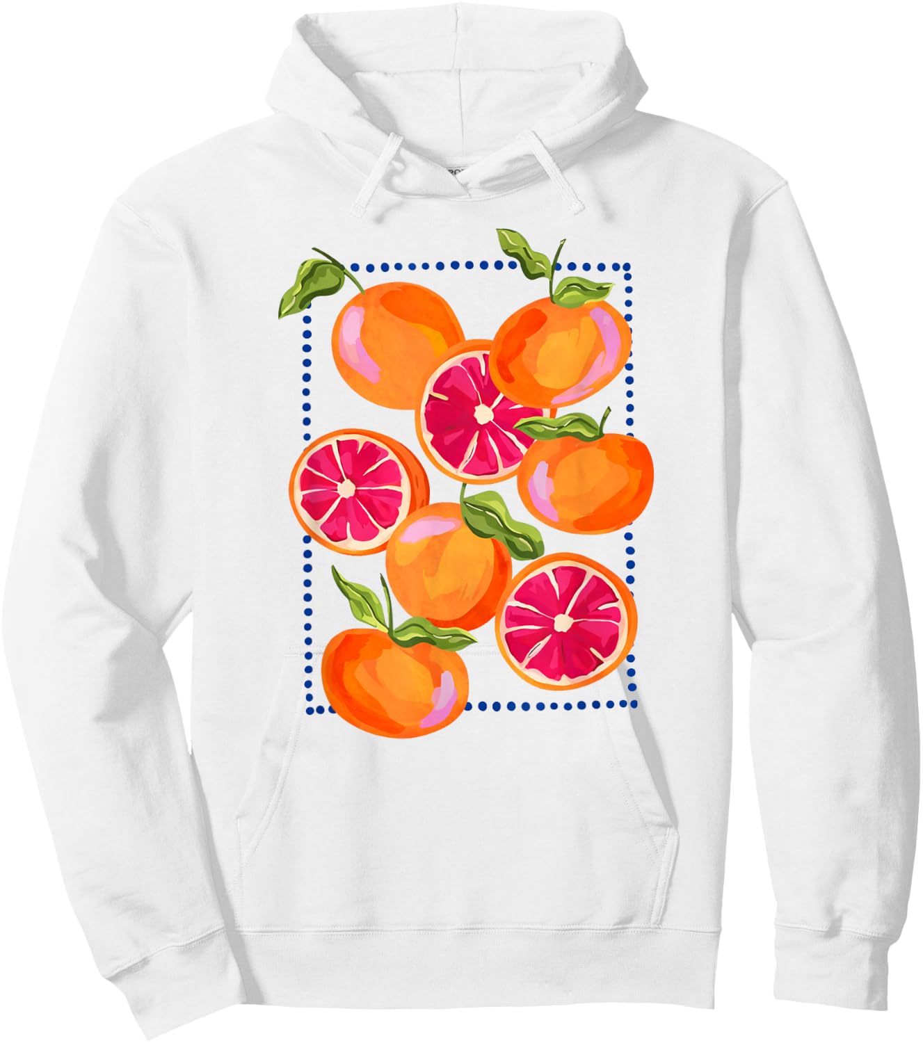 Orange Fruit Summer Vibes Artwork Citrus Orange Lovers Women Hoodie - Hoodie | White