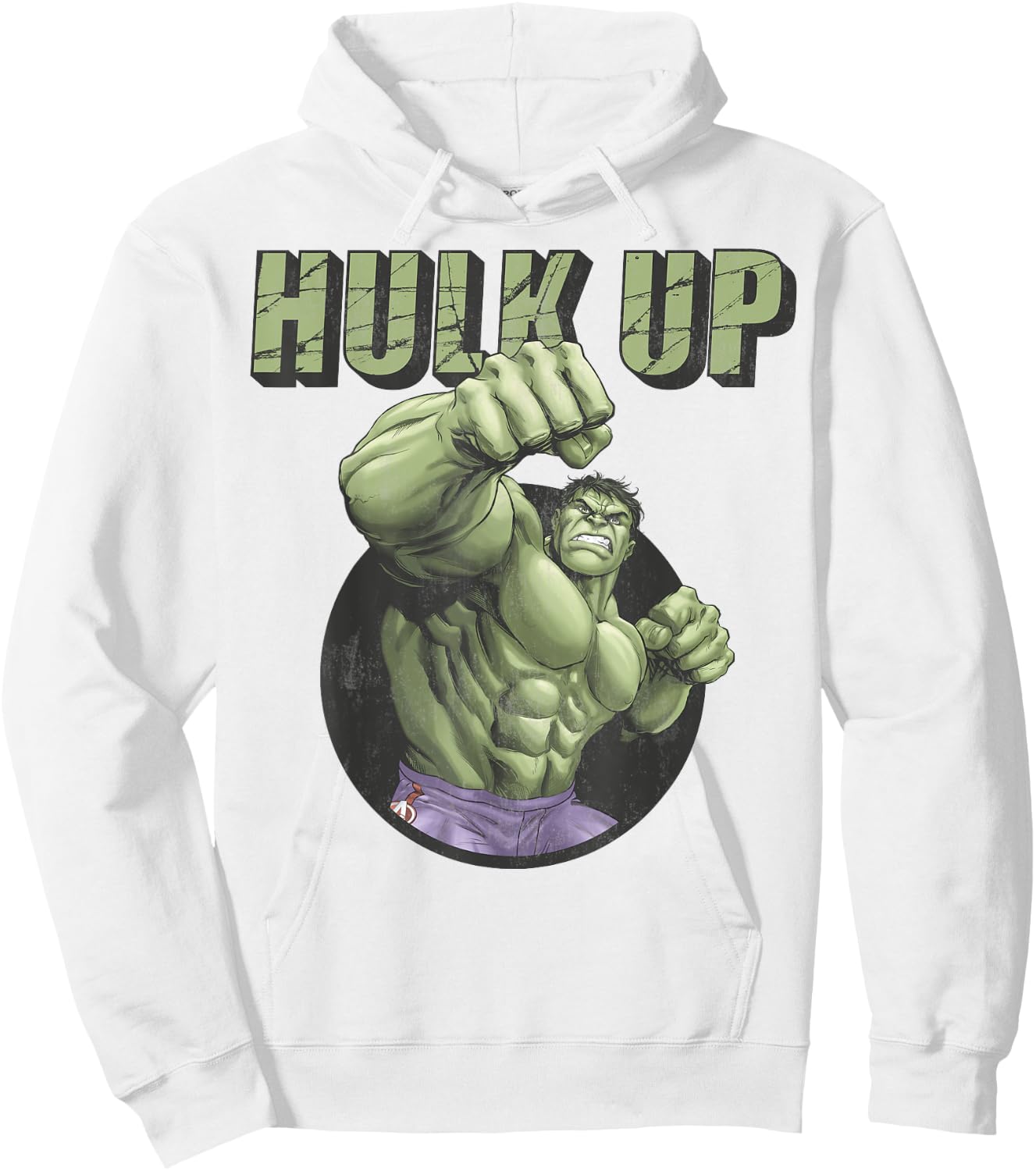 Marvel Logo Hulk Up Bulk Up Bulk Up Kids Hoodie - Hoodie | White