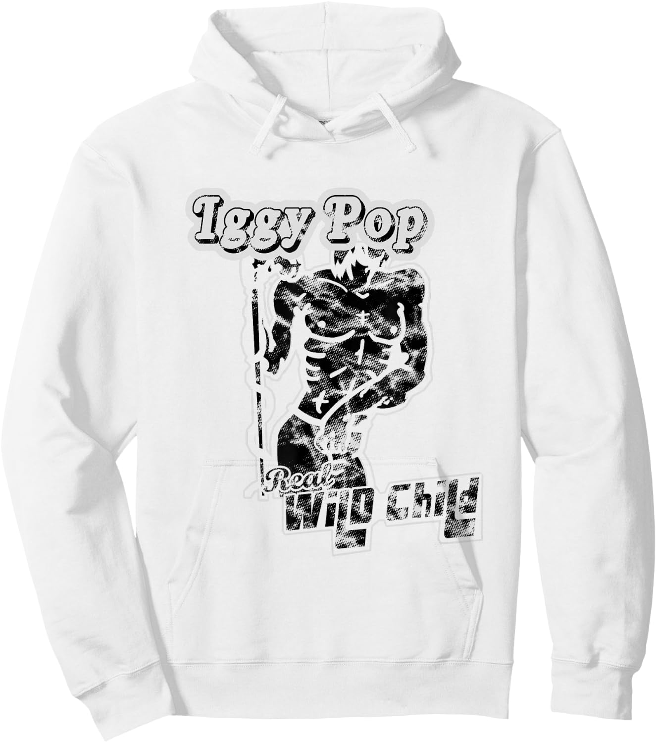 Iggy Pop Real Wild Child Officially Licensed Hoodie - Hoodie | White