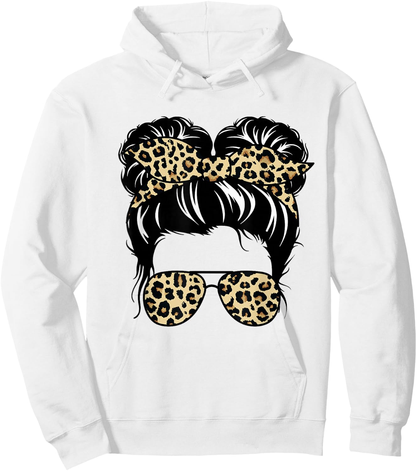 Mom Life Kidlife Mama und Tochter Leopard Passende Outfits Hoodie - Hoodie | White