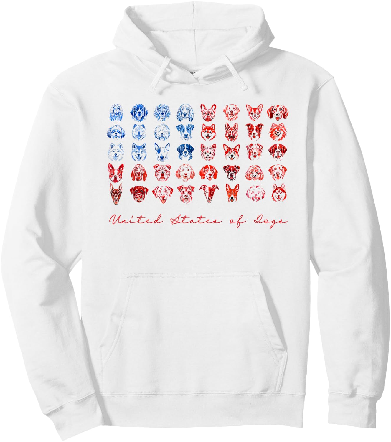 United States of Dogs Hoodie - Hoodie | White