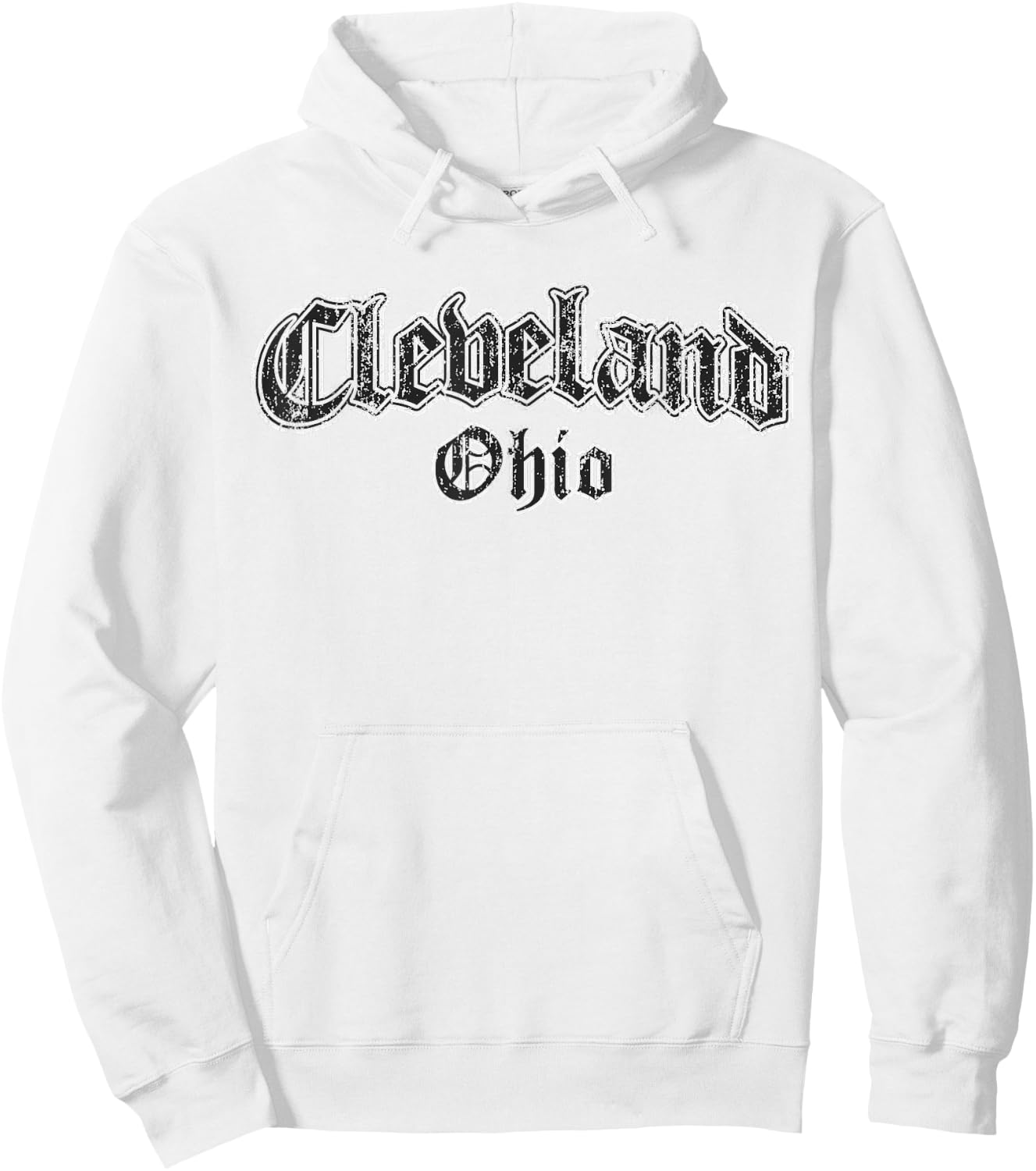 Retro Cleveland Ohio Hoodie - Hoodie | White