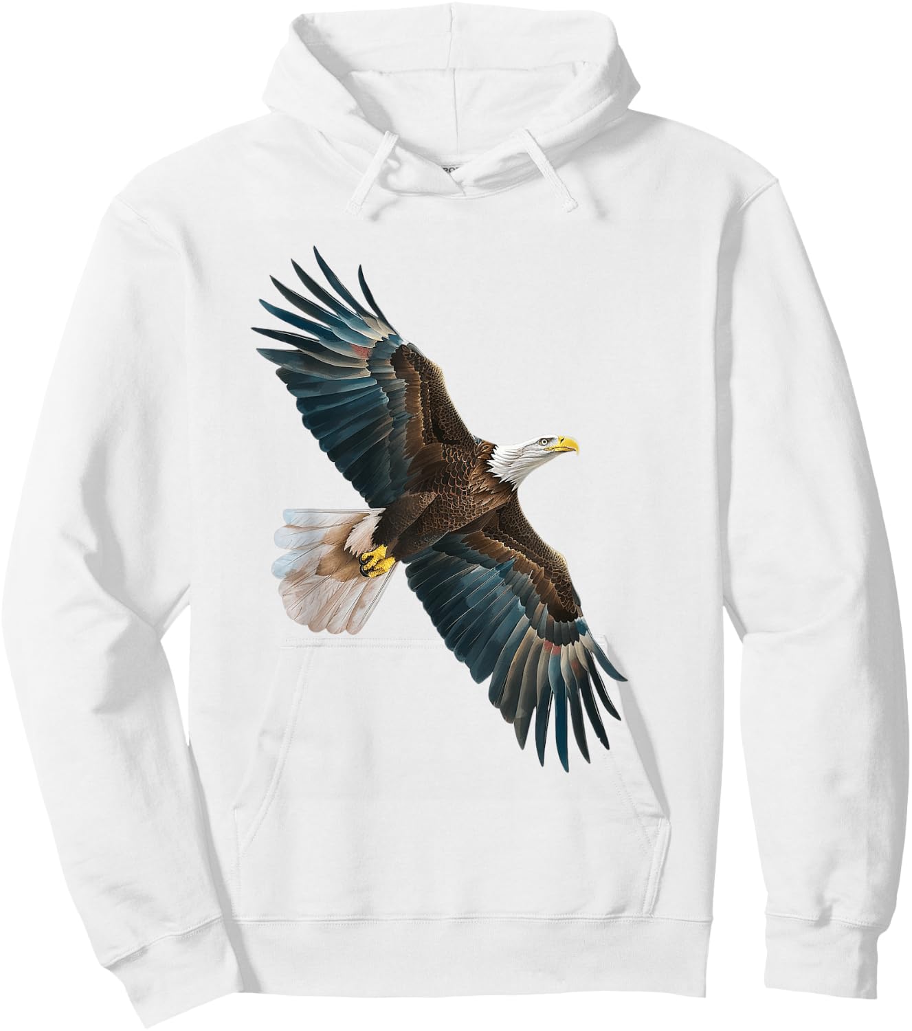 Royalist Eagle Flying Illustration , white, S Hoodie - Hoodie | White