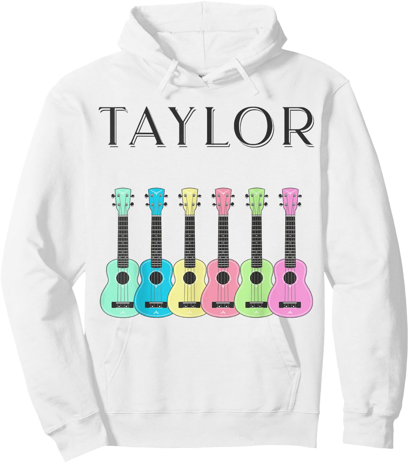 Kids and Adults Vintage Style Taylor Guitar Hoodie - Hoodie | White