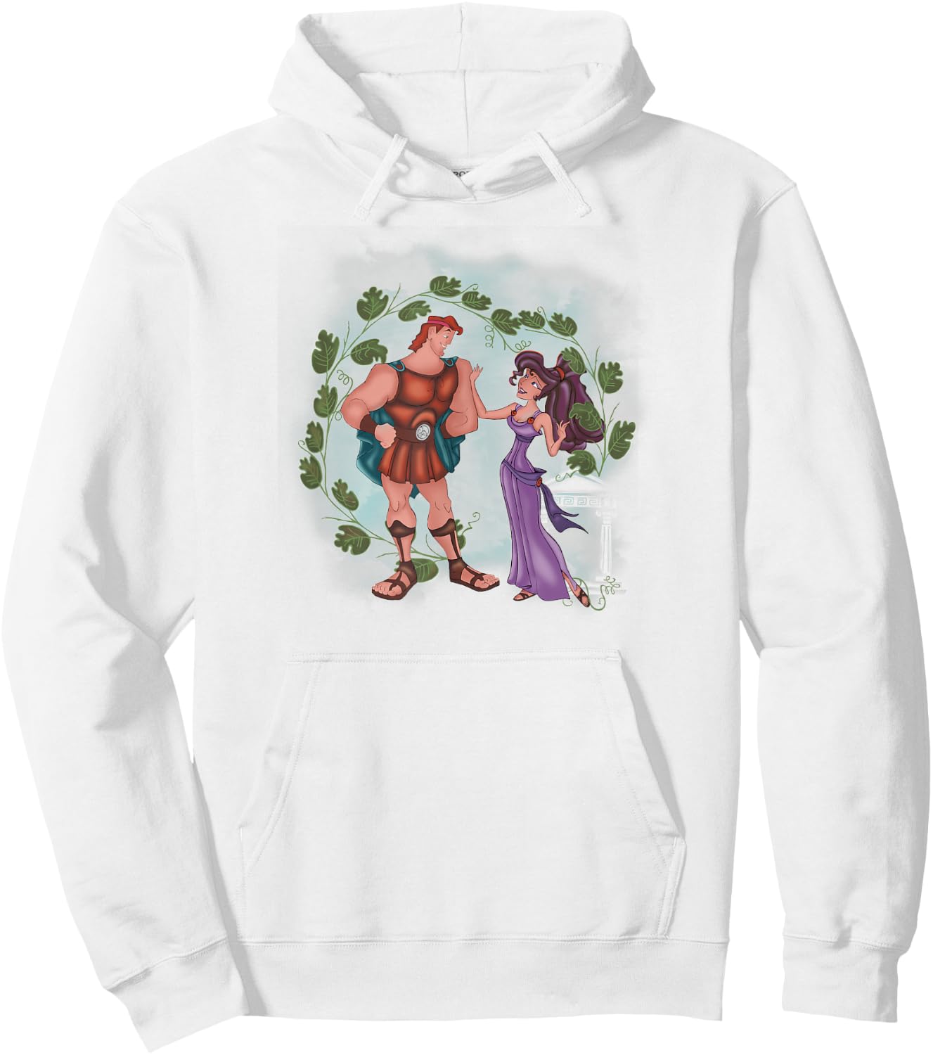 Disney Hercules Meg And Herc Fine Art Pose Hoodie - Hoodie | White