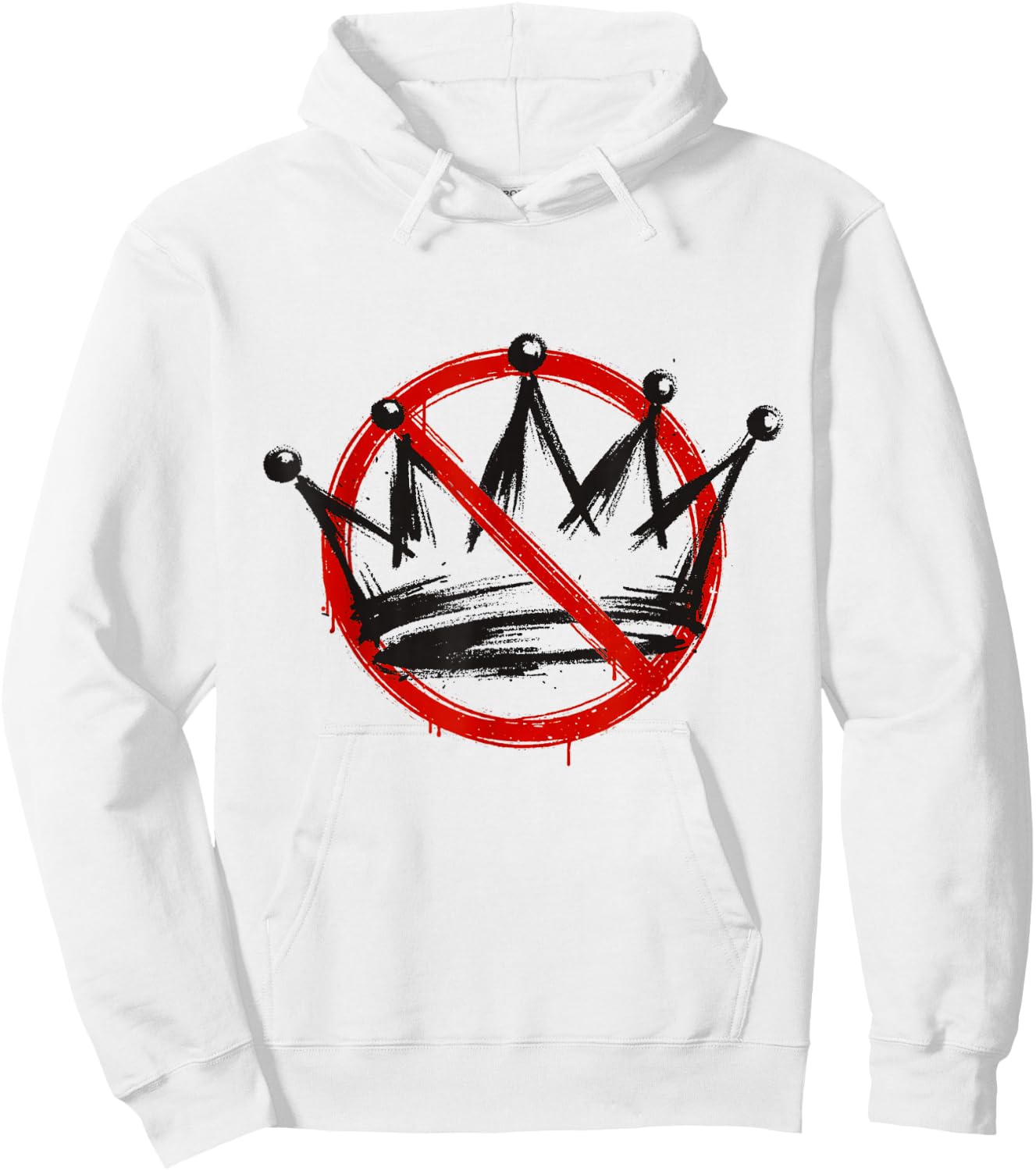 No Kings Two Sided Front Back Nope Vintage Hoodie - Hoodie | White