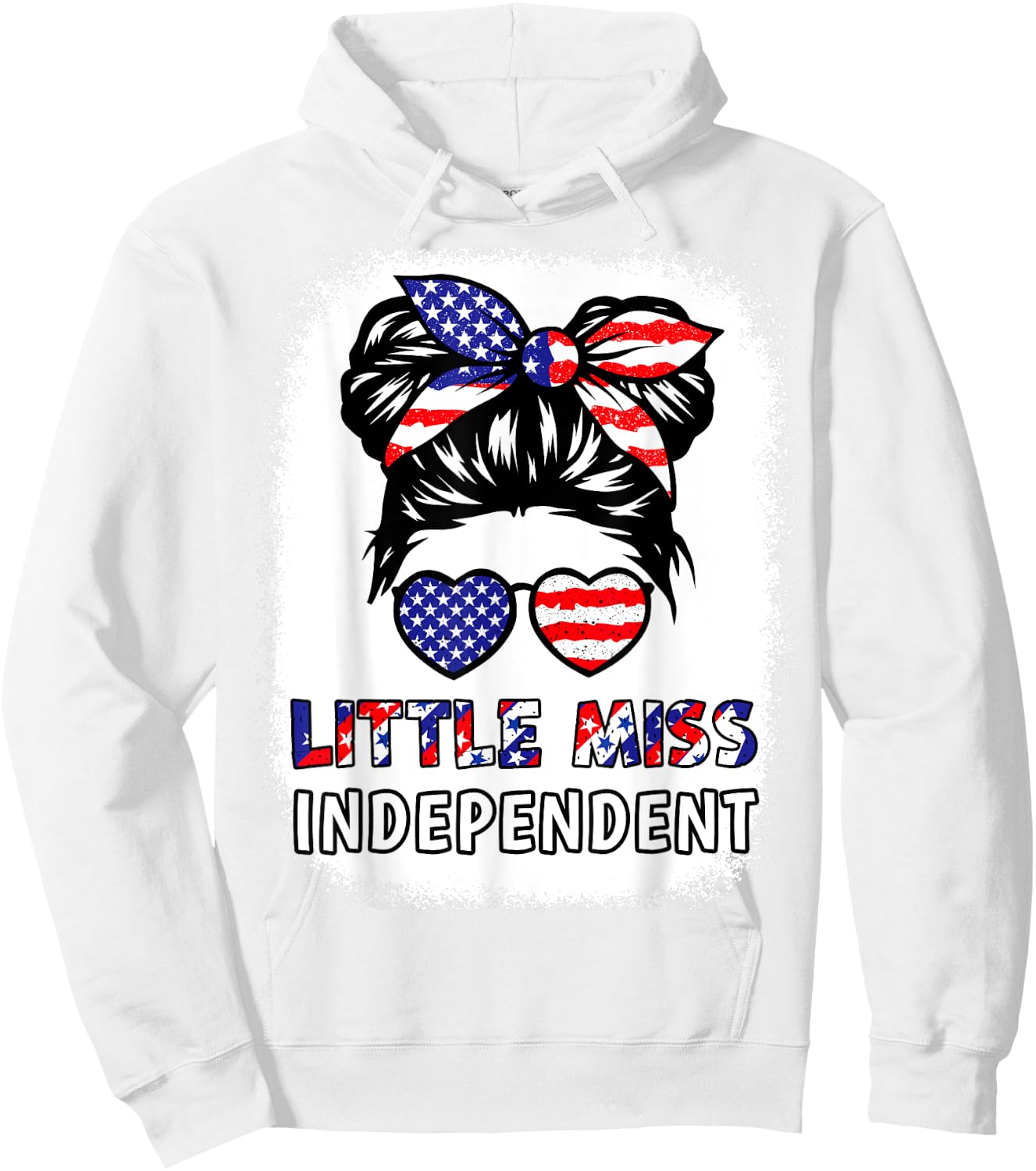 American Girl Little Miss Independent 4th July Shirt Toddler Hoodie - Hoodie | White