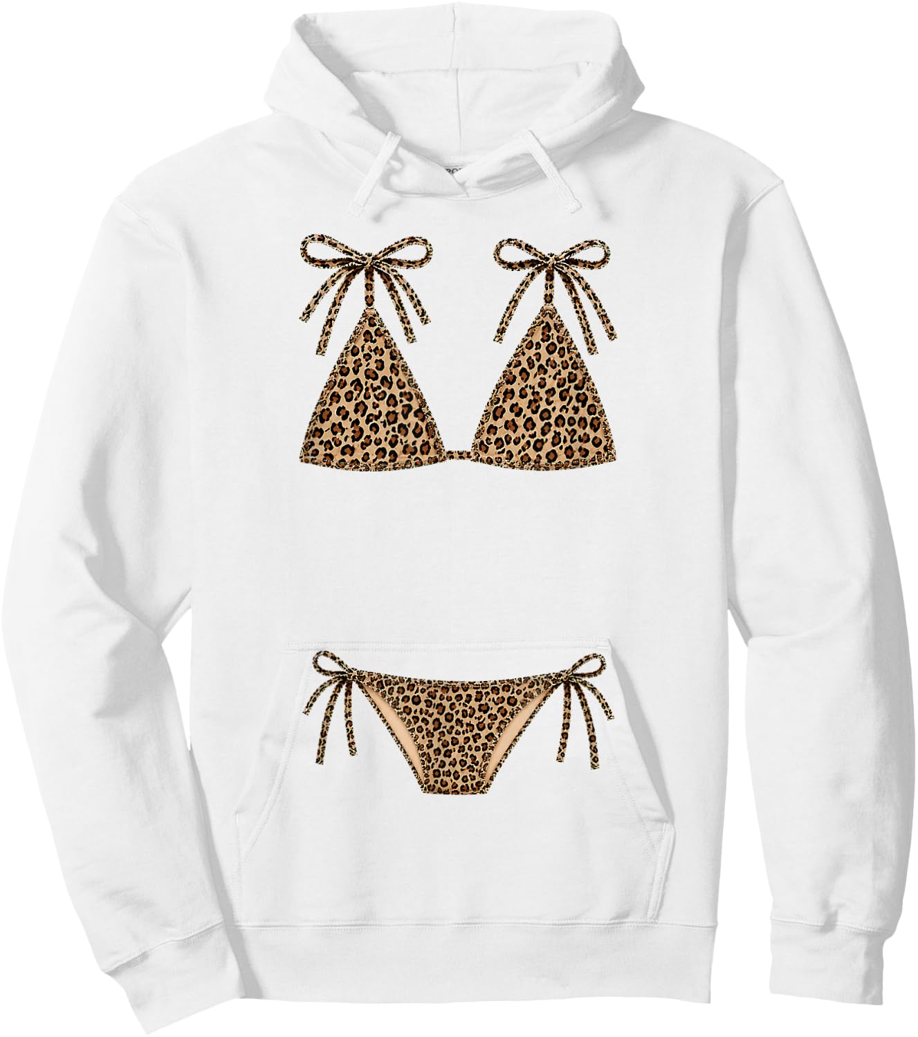 Leopard Bikini Hawaii Beach Girls Trip Summer Vacation Hoodie - Hoodie | White