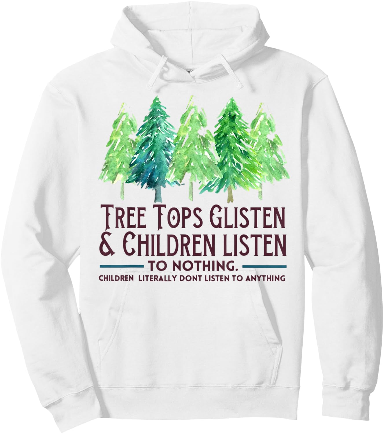 TreeTops Glisten And Children Listen To Nothing Christmas Hoodie - Hoodie | White