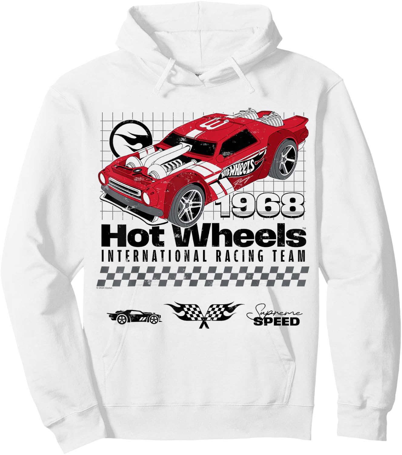 Hot Wheels – International Racing Team Supreme Speed 1968 Hoodie - Hoodie | White