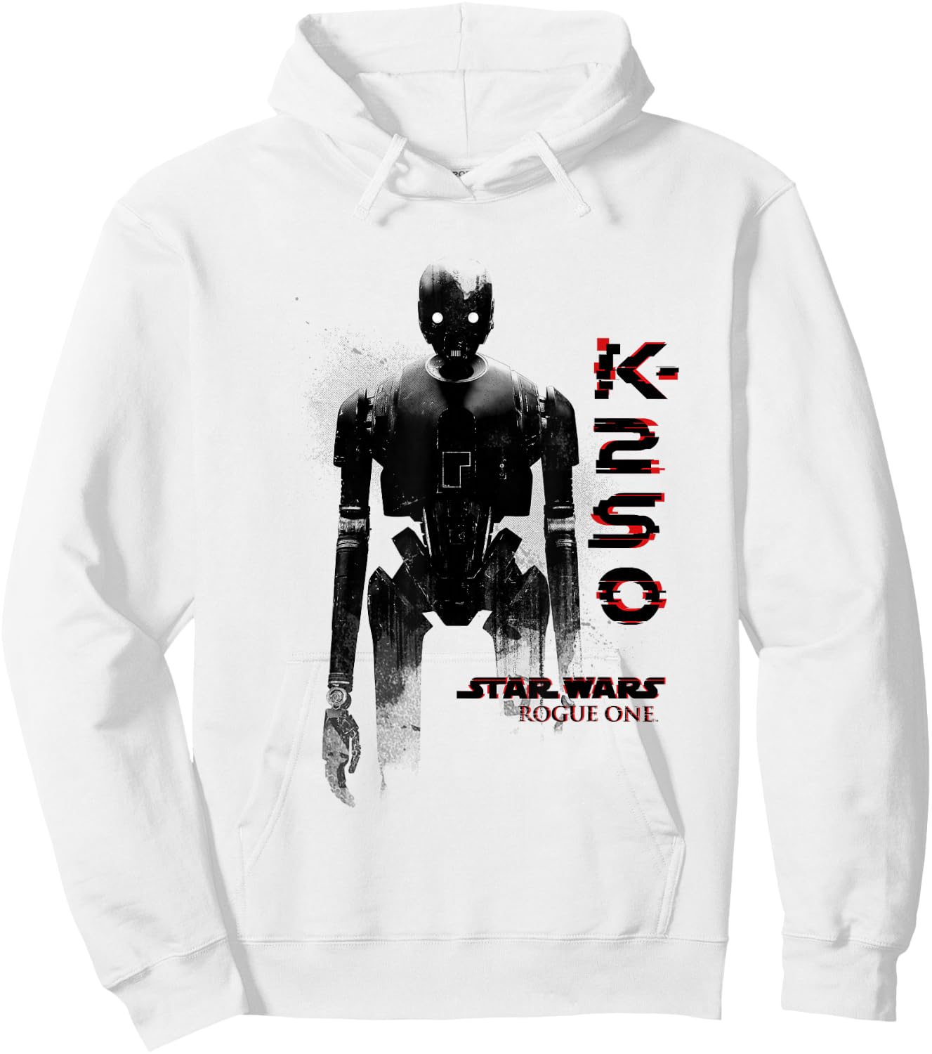 Star Wars Rogue One Iconic K-2SO Distressed Chest Portrait Hoodie - Hoodie | White