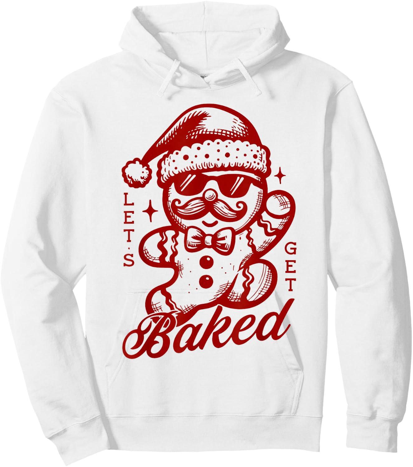 Vintage Let's Get Baked Christmas Matching Family Pajama Hoodie - Hoodie | White