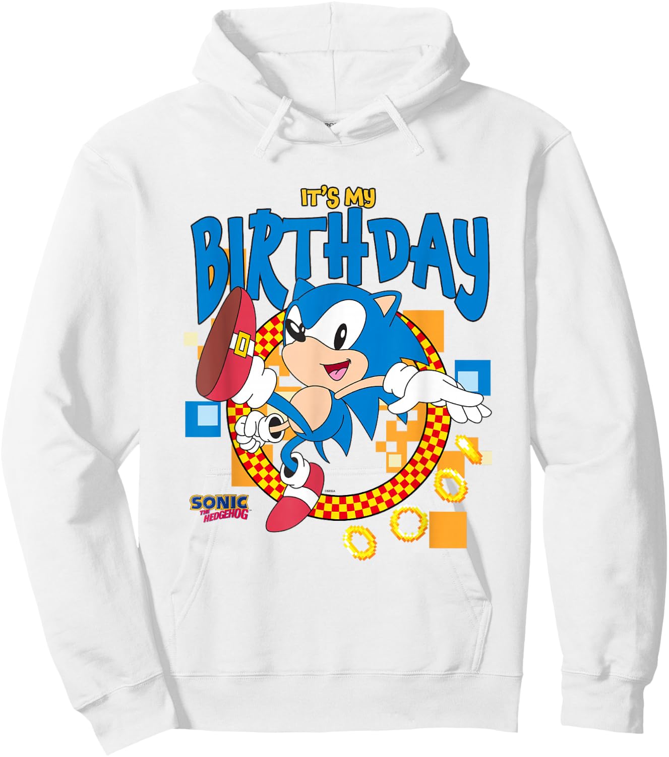 Sonic The Hedgehog Birthday It's My Birthday Cheering Sonic Hoodie - Hoodie | White