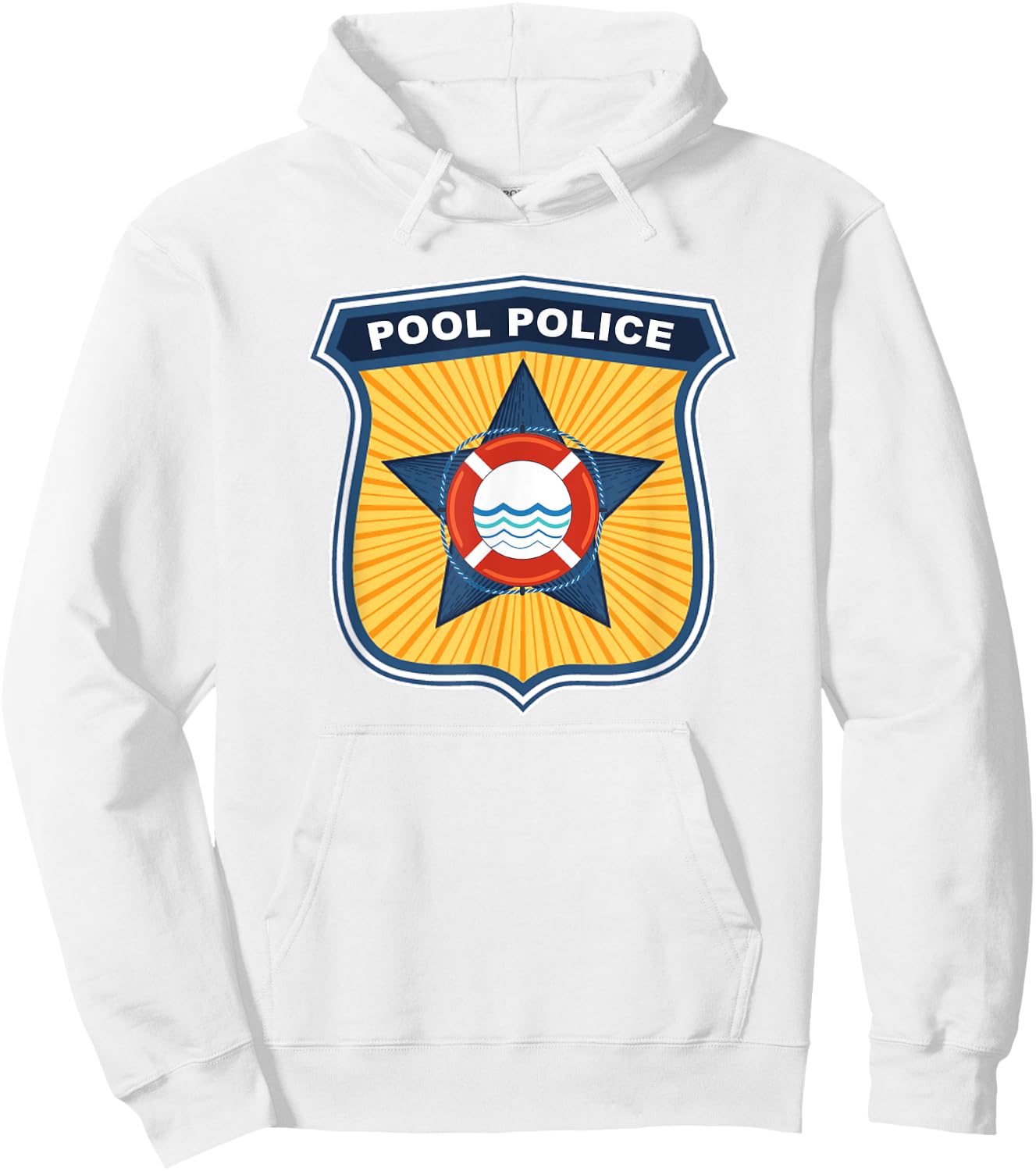 Funny Pool Police Cabana Boy Funny Lifeguards Squad Summer Hoodie - Hoodie | White