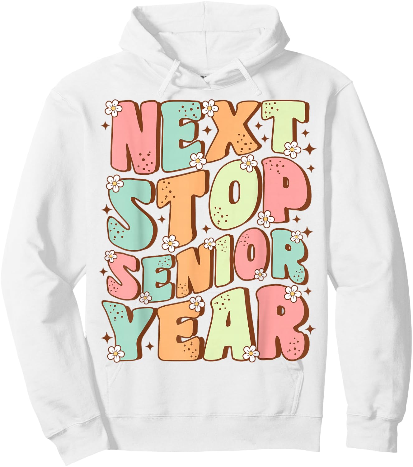 Next Stop Senior Year Cute Groovy Last Day of 11th Grade Hoodie - Hoodie | White