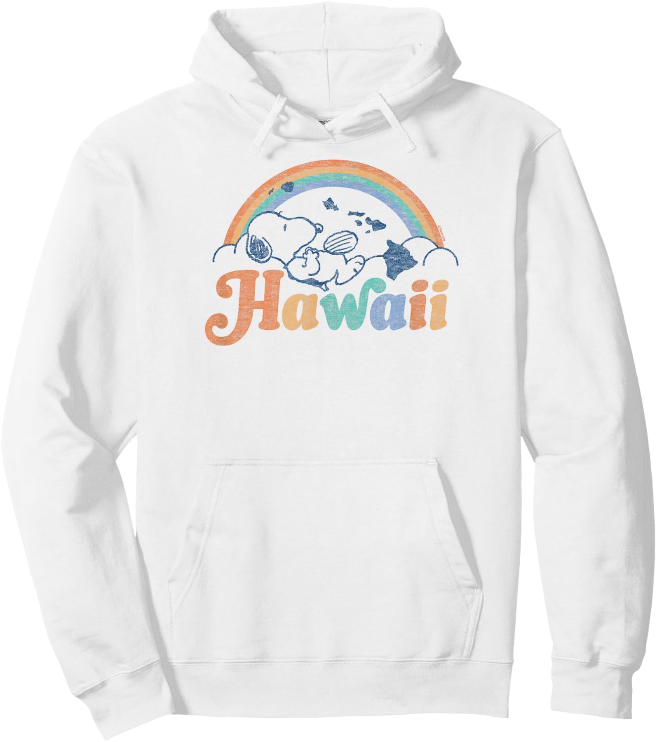 Peanuts - Snoopy Hawaii USA Rainbow Hoodie - Hoodie | White