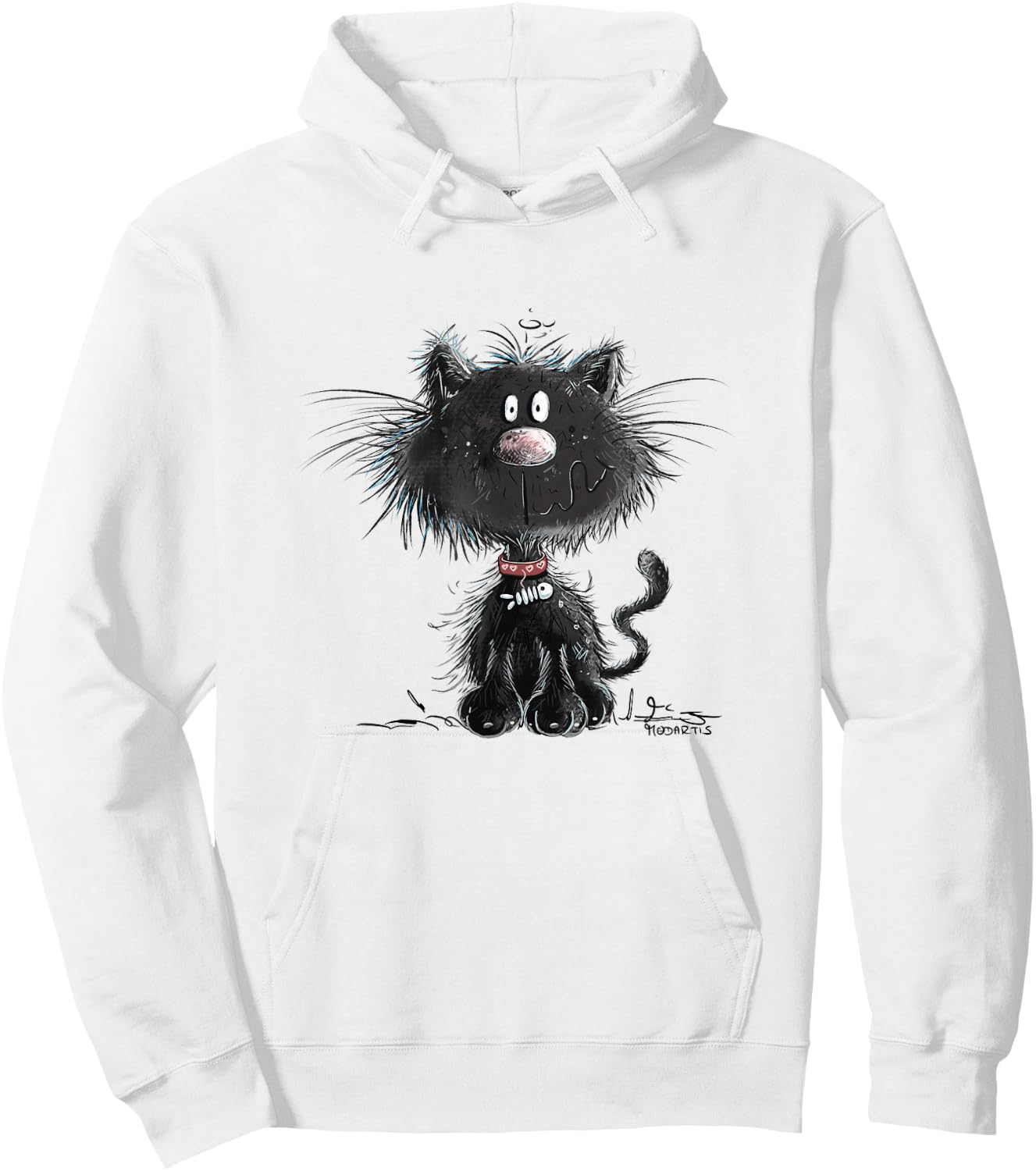 Kleine Schwarze Katze Für Katzen Liebhaber I Katzen Hoodie - Hoodie | White