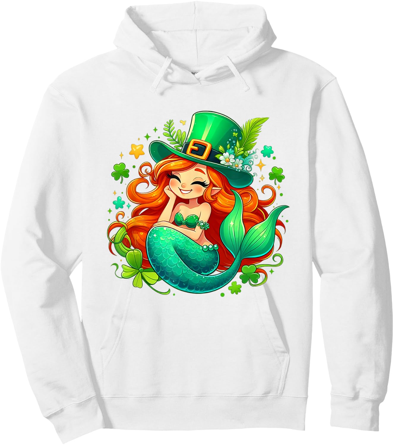 St. Patrick's Mermaid Hoodie - Hoodie | White