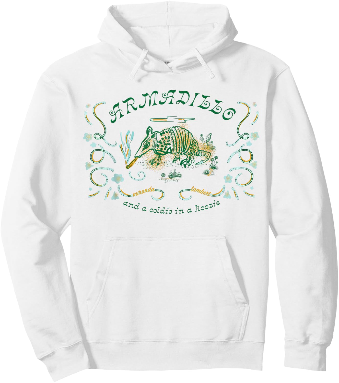 Miranda Lambert Armadillo Postcards from Texas Hoodie - Hoodie | White