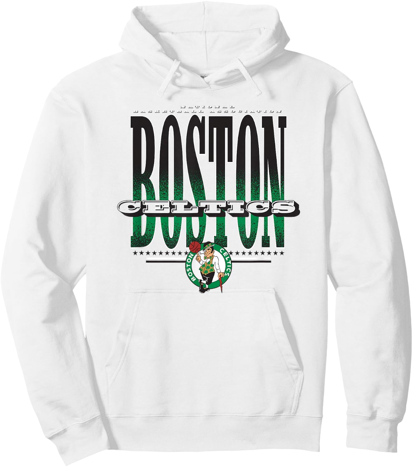 Boston Celtics NBA Green -Adults , Small, Short Sleeve Hoodie - Hoodie | White