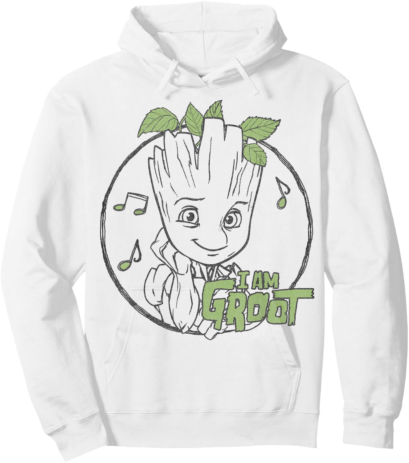 Marvel Guardians Of The Galaxy I Am Groot Outline Hoodie - Hoodie | White