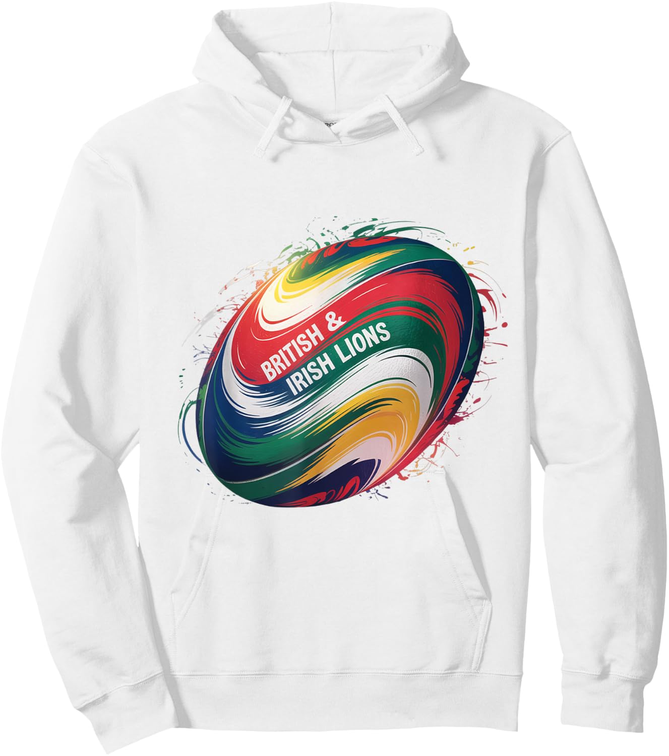 Rugby Lions British Rugby Lions UK Flag Rugby Kids Boys Hoodie - Hoodie | White