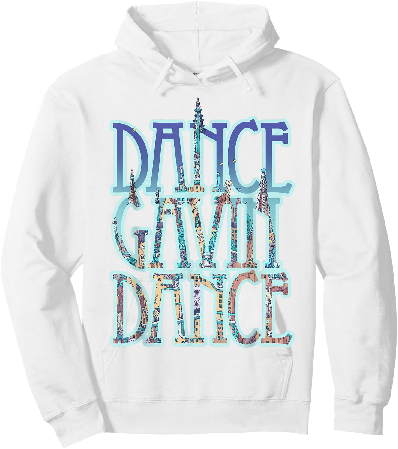 Dance Gavin Dance City Fill Stack Logo Hoodie - Hoodie | White