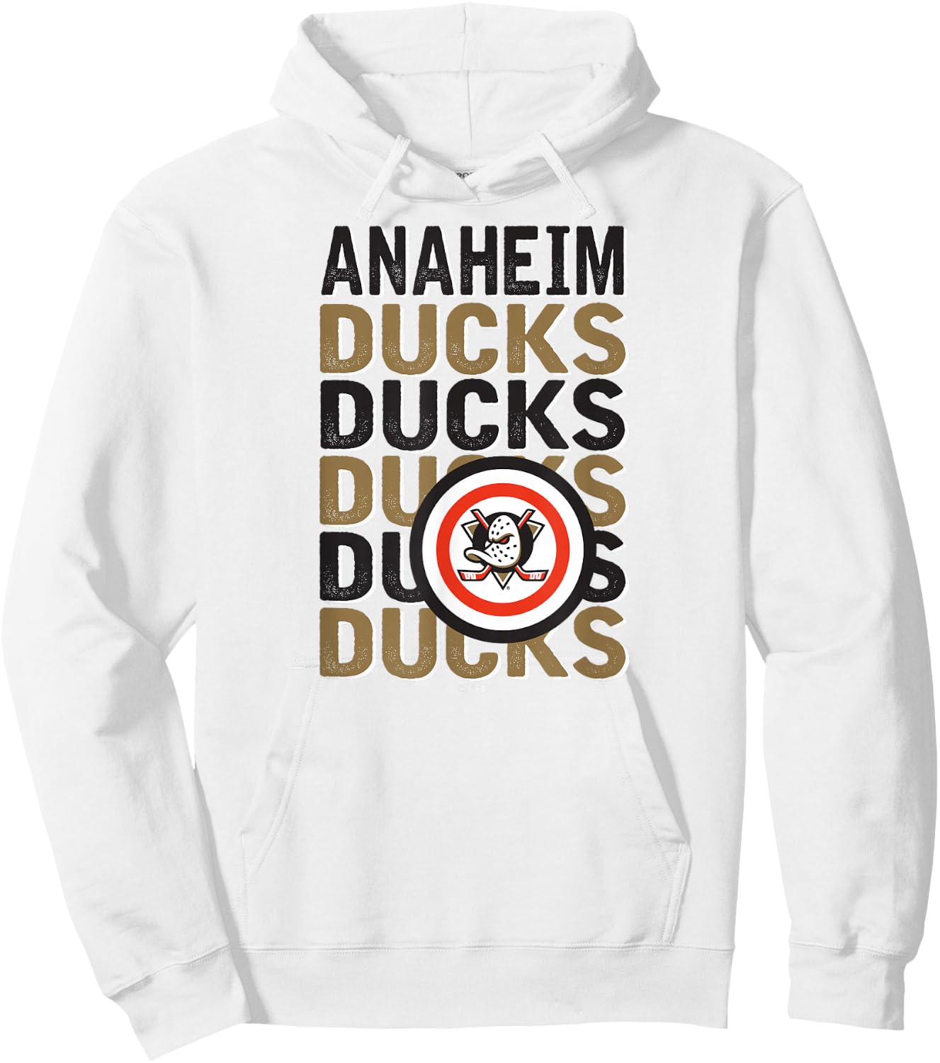 Anaheim Ducks Repeat Orange Officially Licensed Hoodie - Hoodie | White