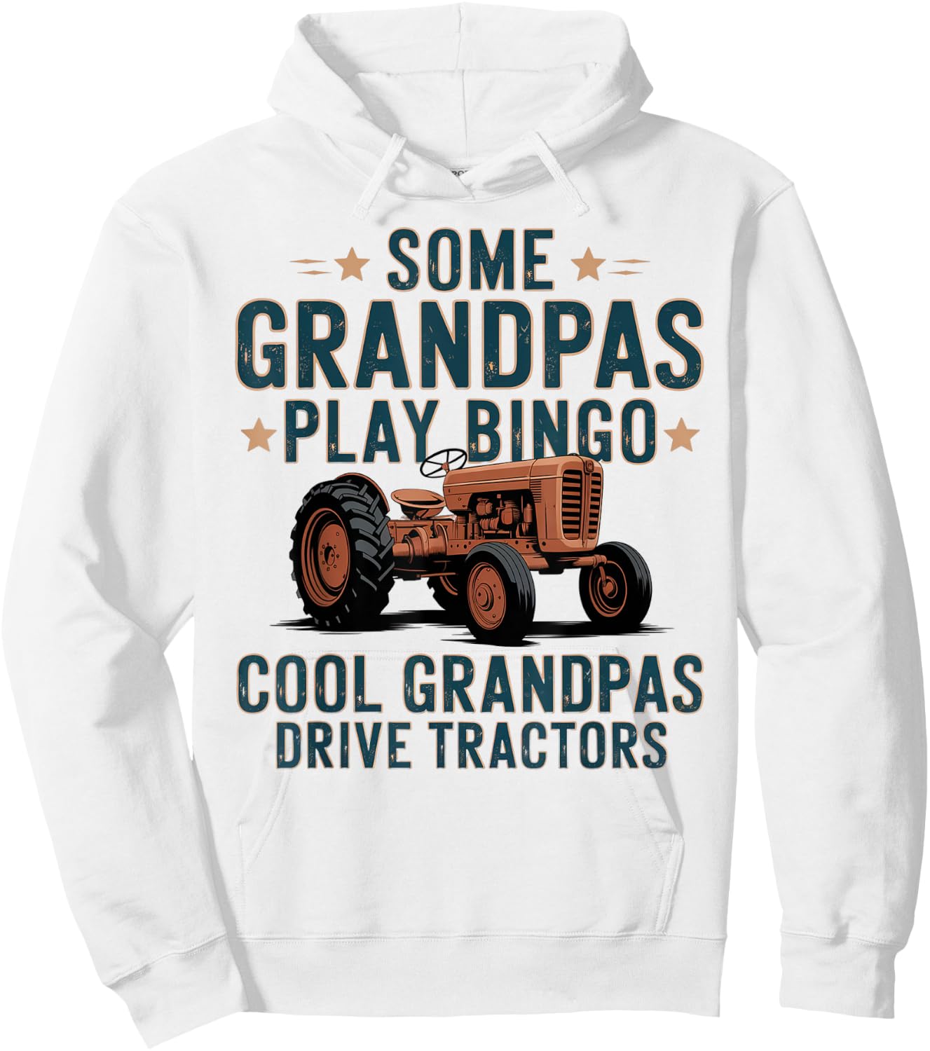 Cool Grandpas Drive Tractors Farming Farmer Father's Day Men Hoodie - Hoodie | White
