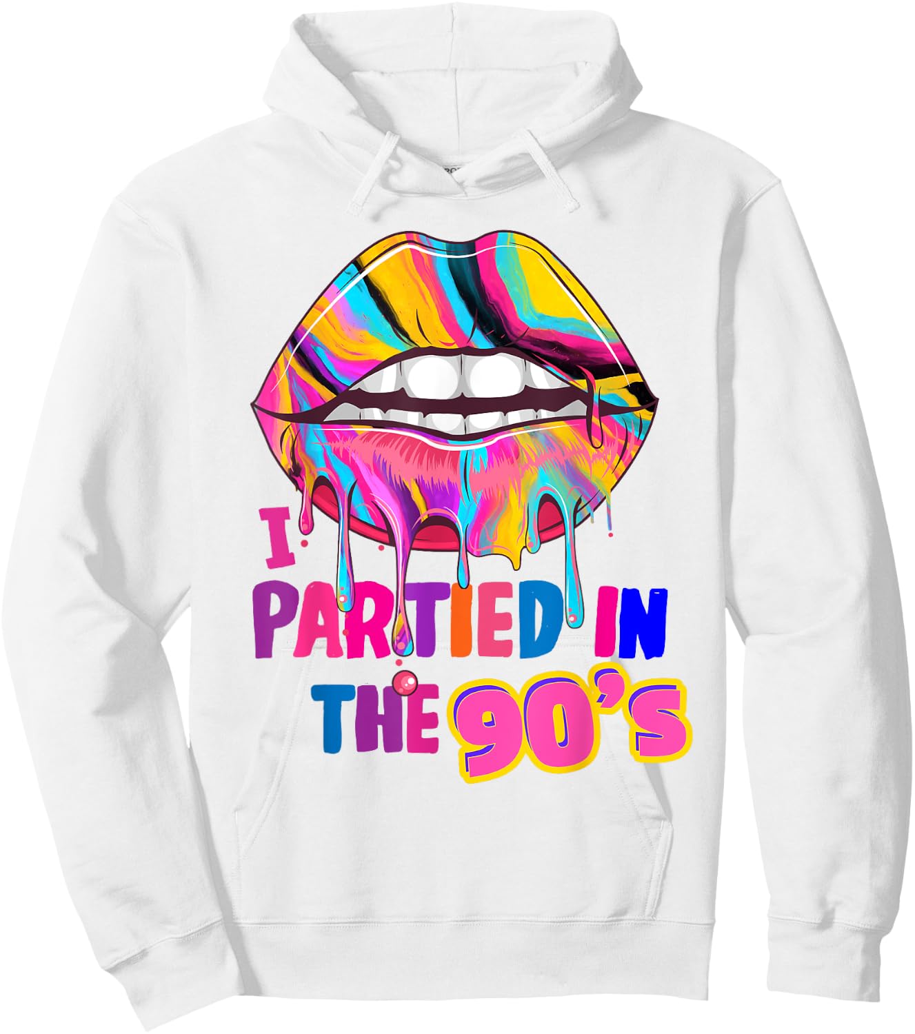 90s Design Rave Outfit & 90s Festival Costume Hoodie - Hoodie | White