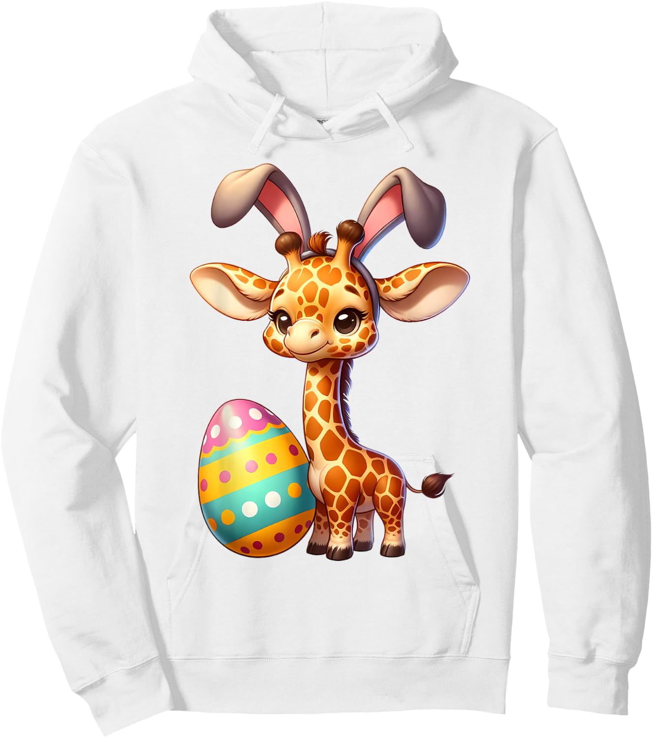Easter Giraffe Lover Egg Eggs Bunny Rabbit Bunnies Funny Hoodie - Hoodie | White