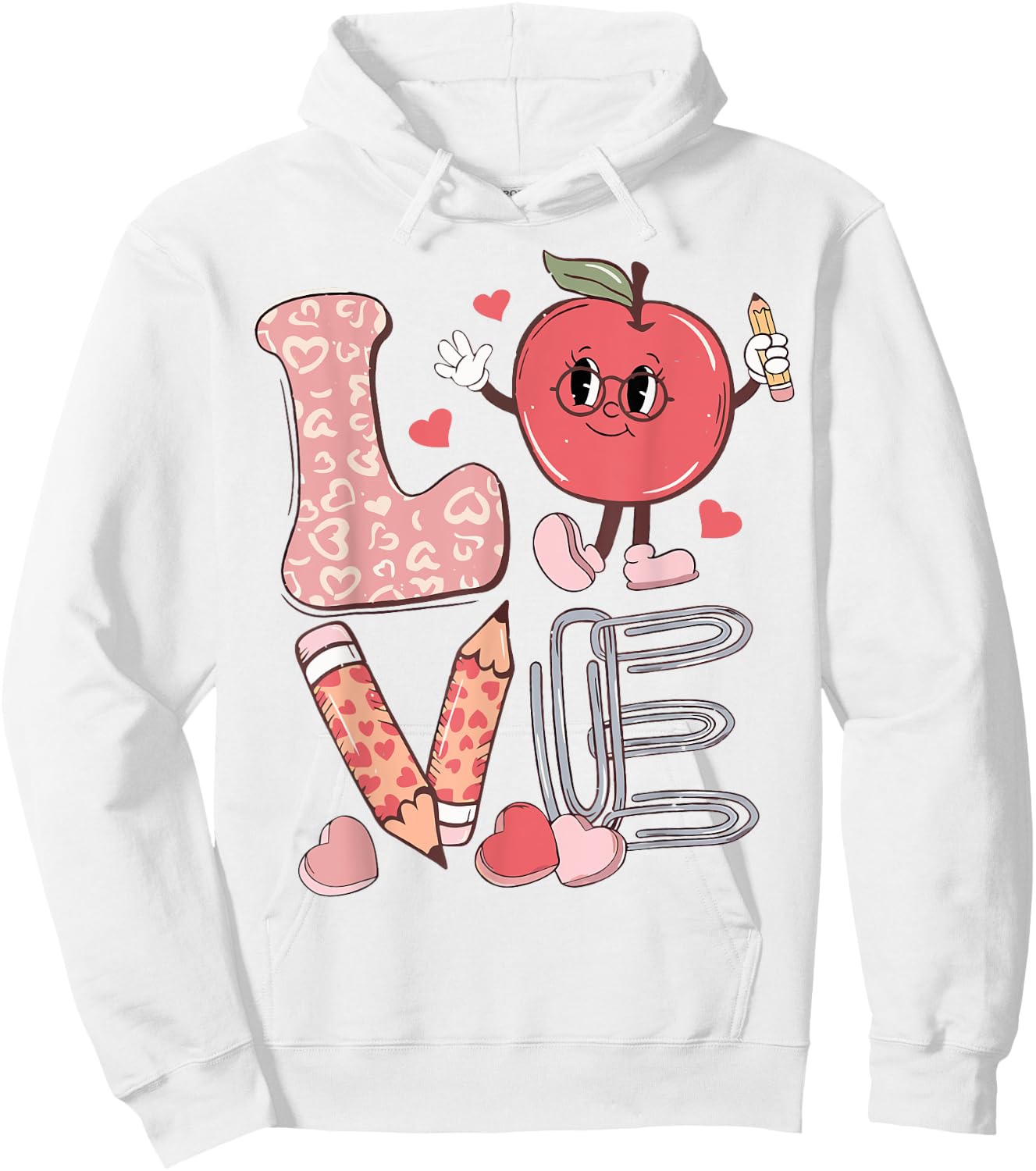 Funny Teacher Valentine's Day Teaching Students Hoodie - Hoodie | White