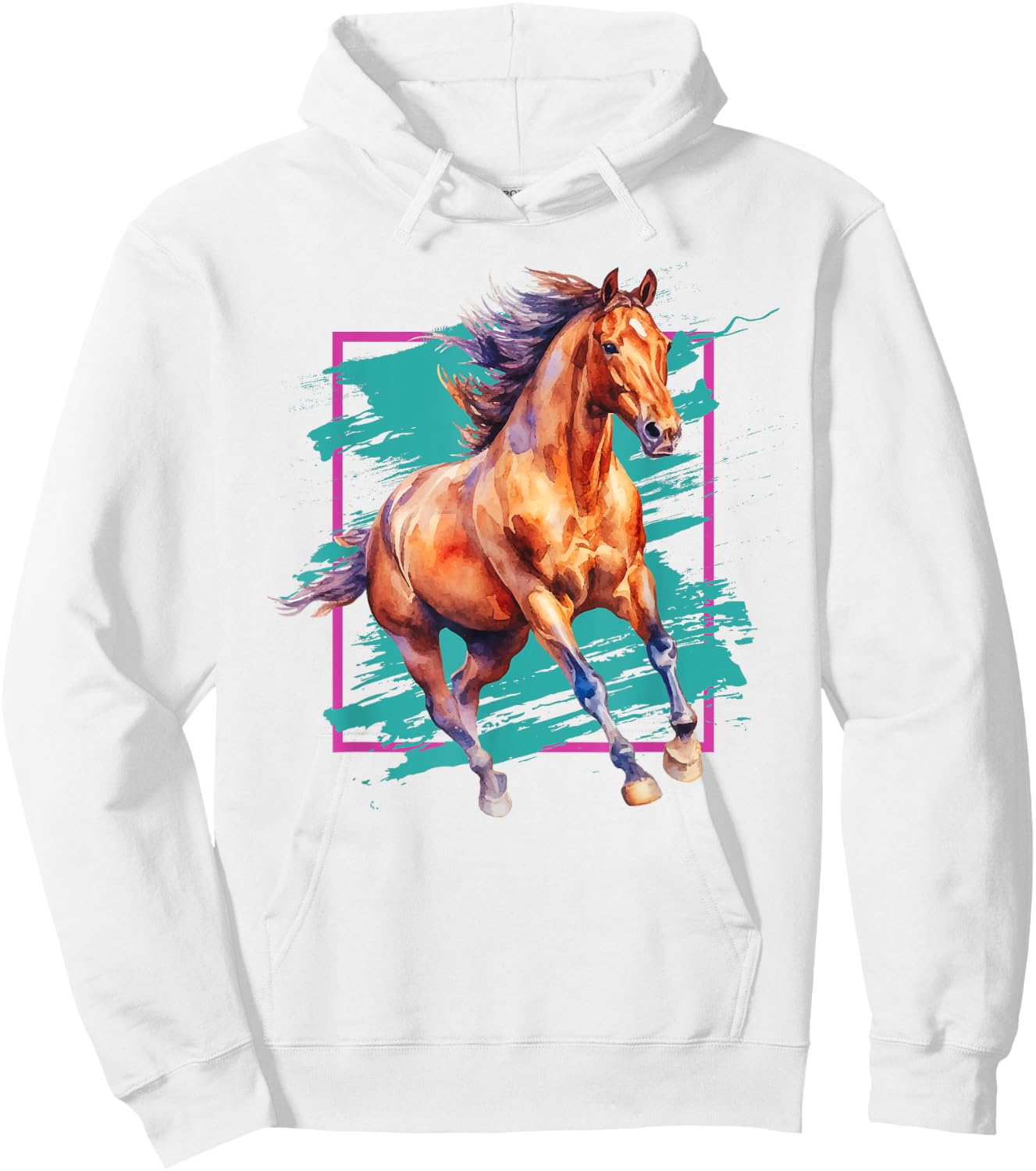 Horse Vintage y2k 90s Aesthetic Retro 2000s Hoodie - Hoodie | White