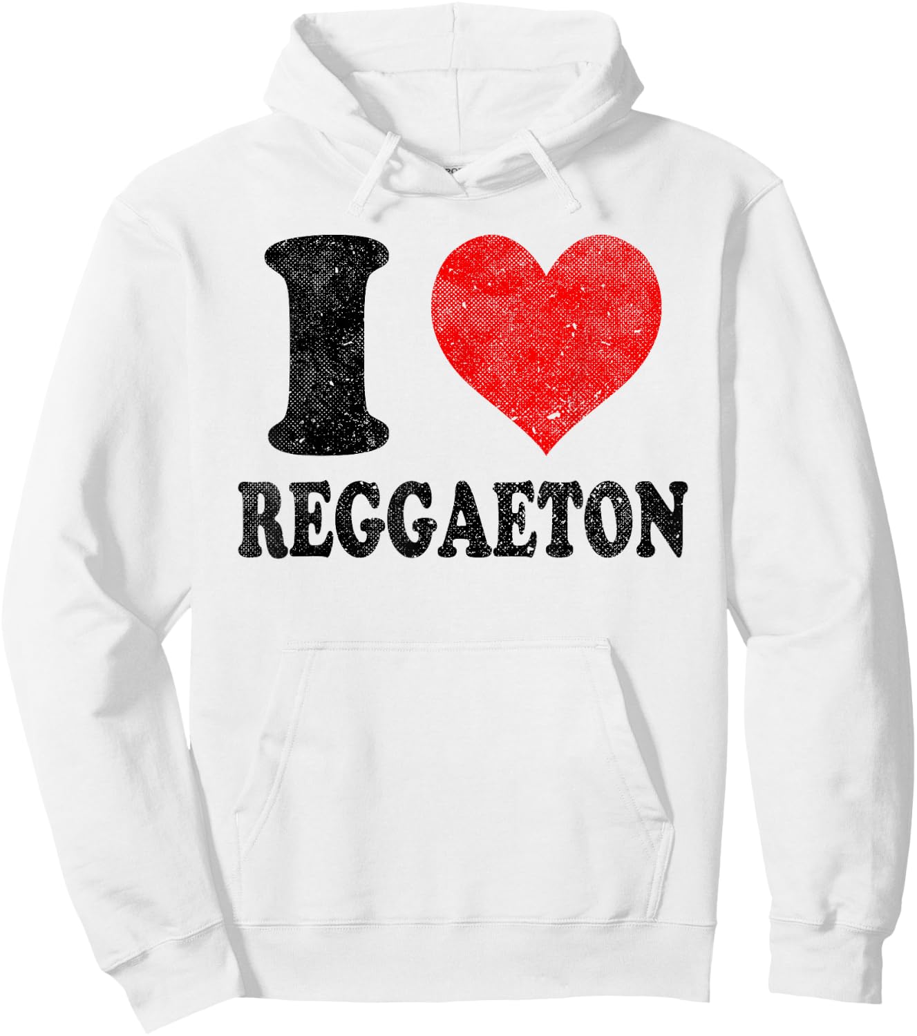 I Love Reggaeton Music Vintage Hoodie - Hoodie | White