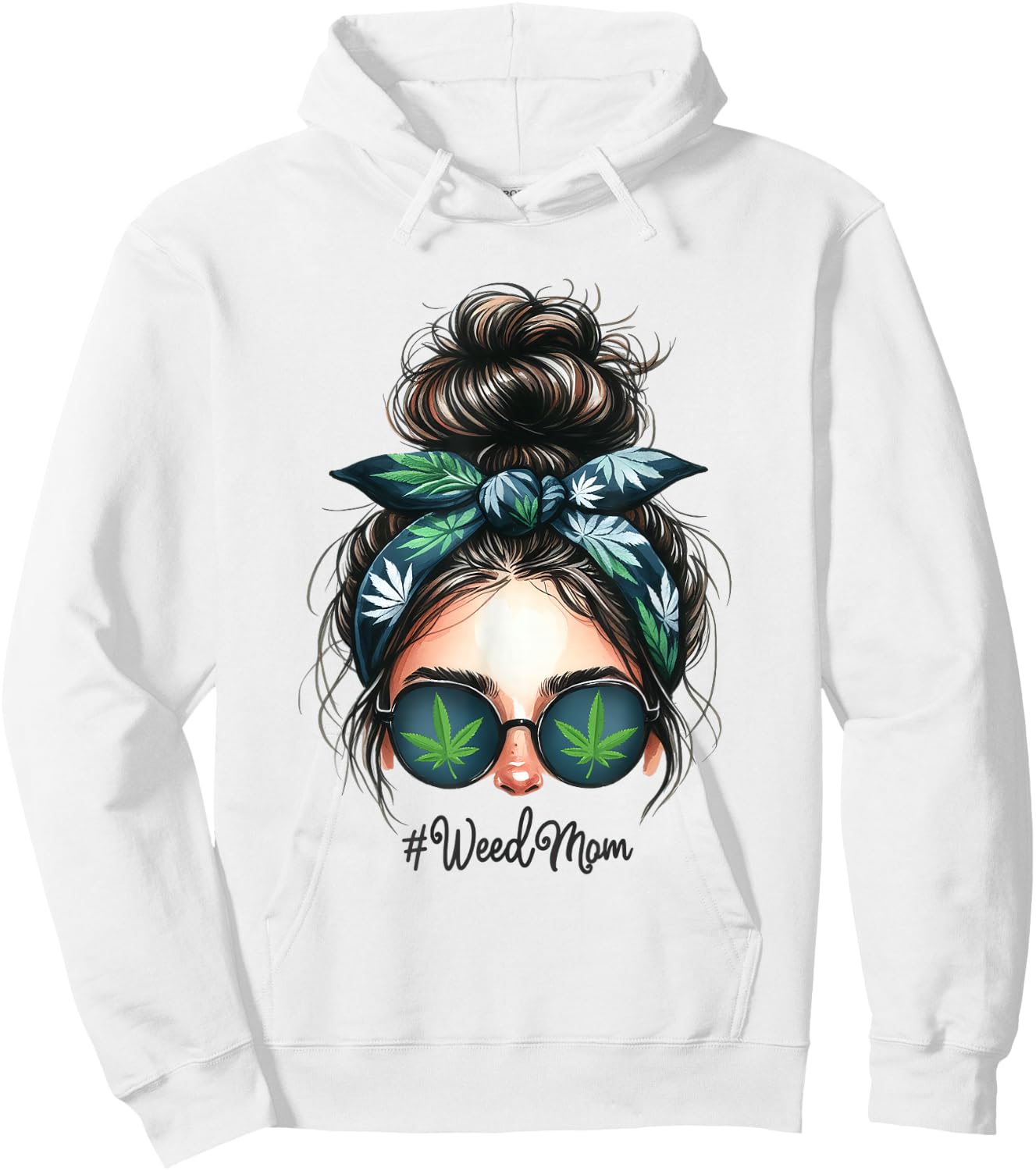 Classy Mom Life Leopard Weed Mom Marijuana Ganja Love 420 Hoodie - Hoodie | White