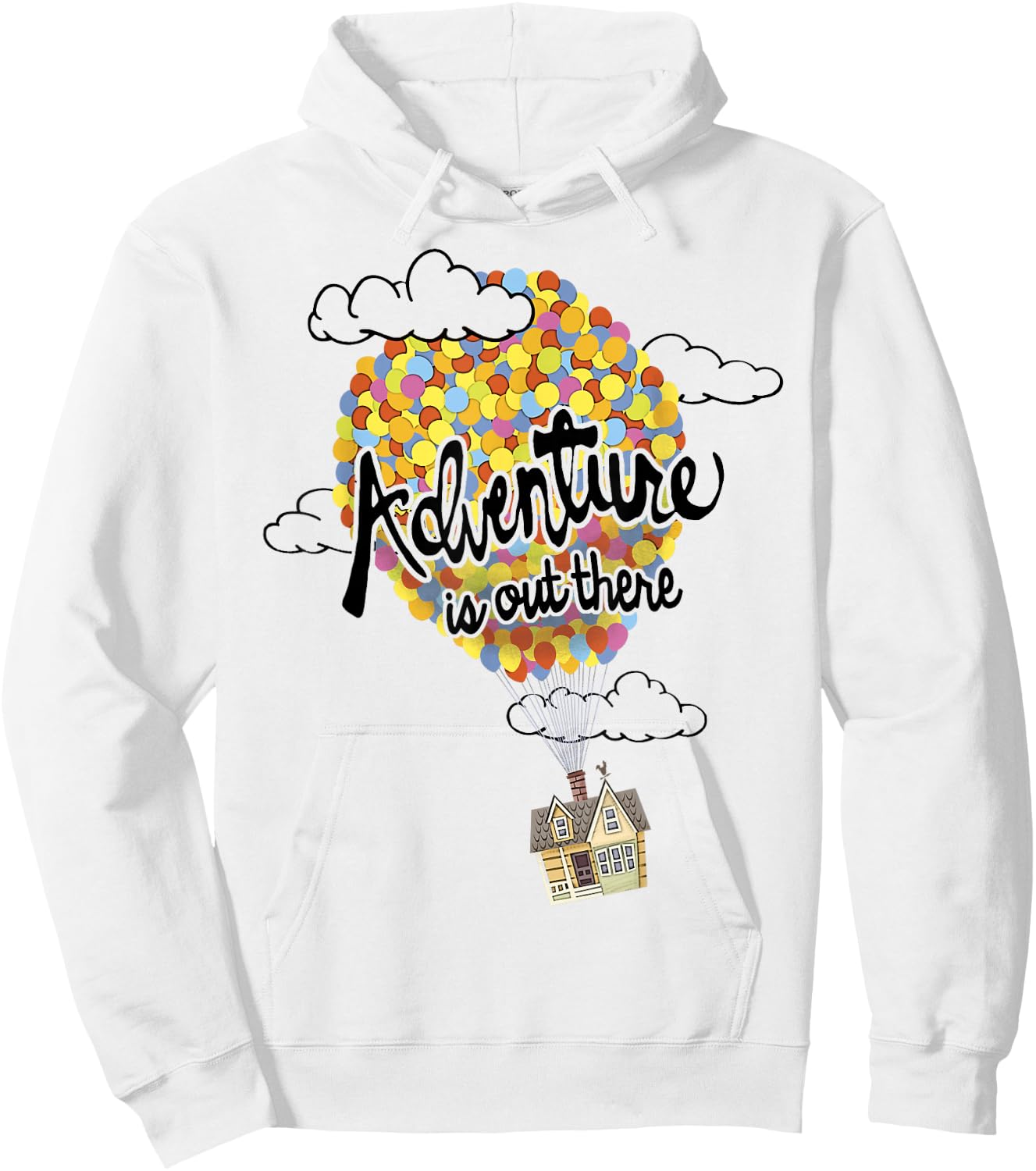 Disney Pixar Up Adventure Is Out There House Balloon Graphic Hoodie - Hoodie | White