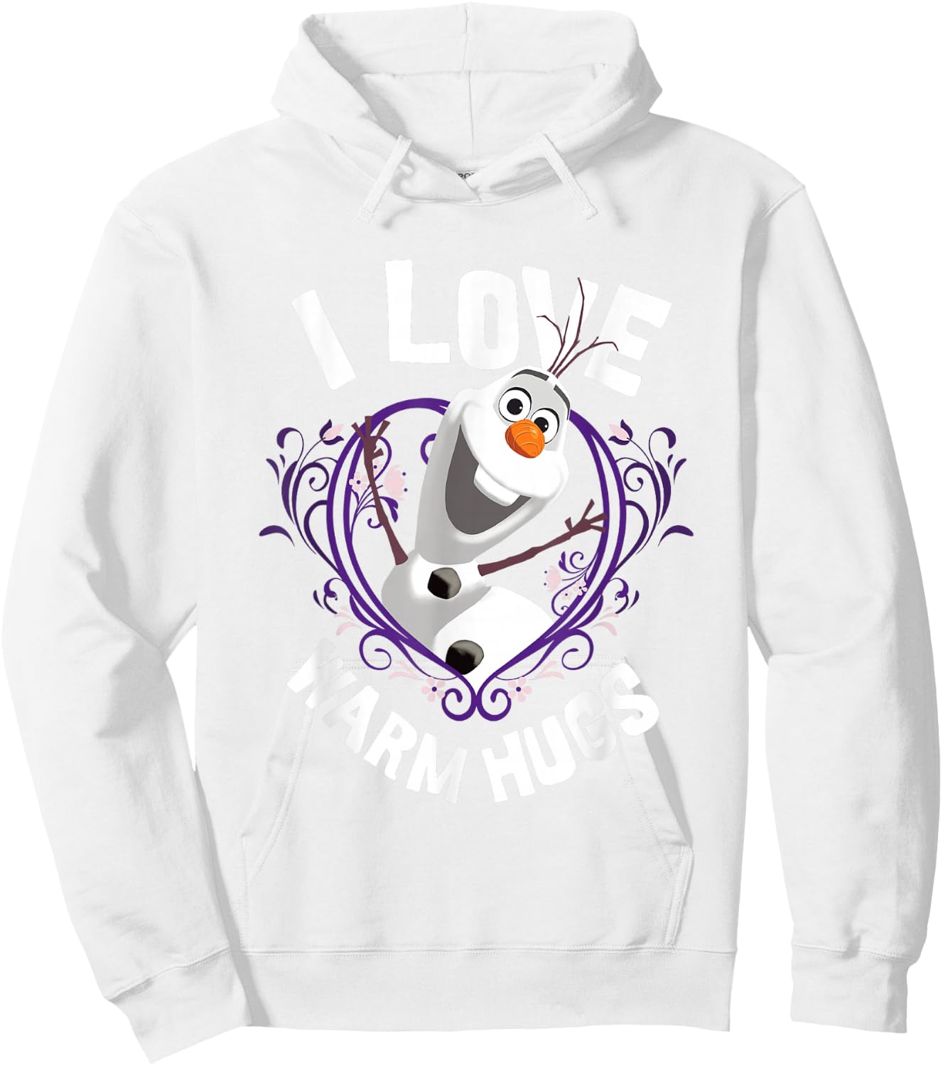 Disney Frozen I Love Warm Hugs Olaf Portrait Hoodie - Hoodie | White