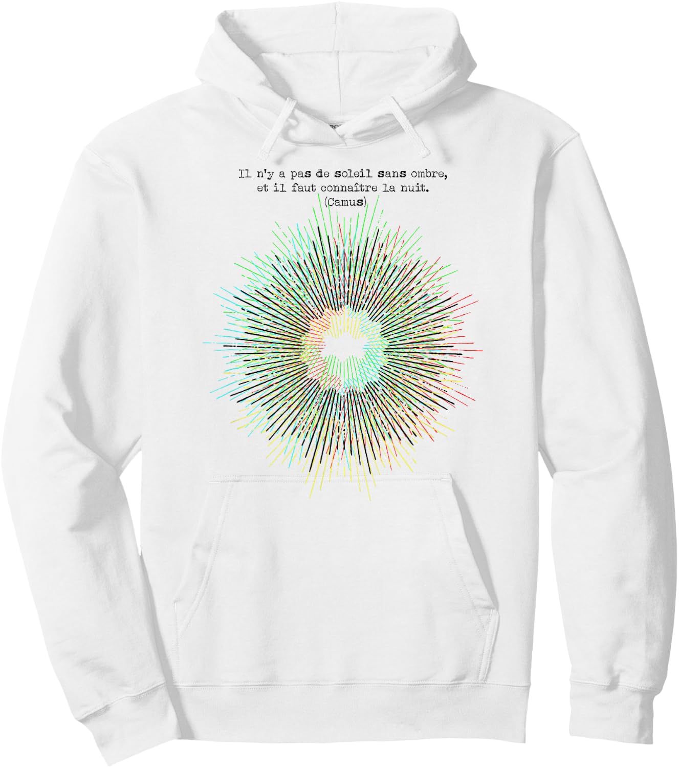 Camus: Il n'y a pas de soleil sans ombre Hoodie - Hoodie | White