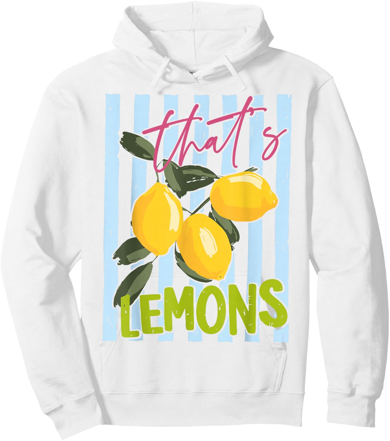 that’s Lemons Summer Fruit Food Pun Retro Lemon Graphic Hoodie - Hoodie | White