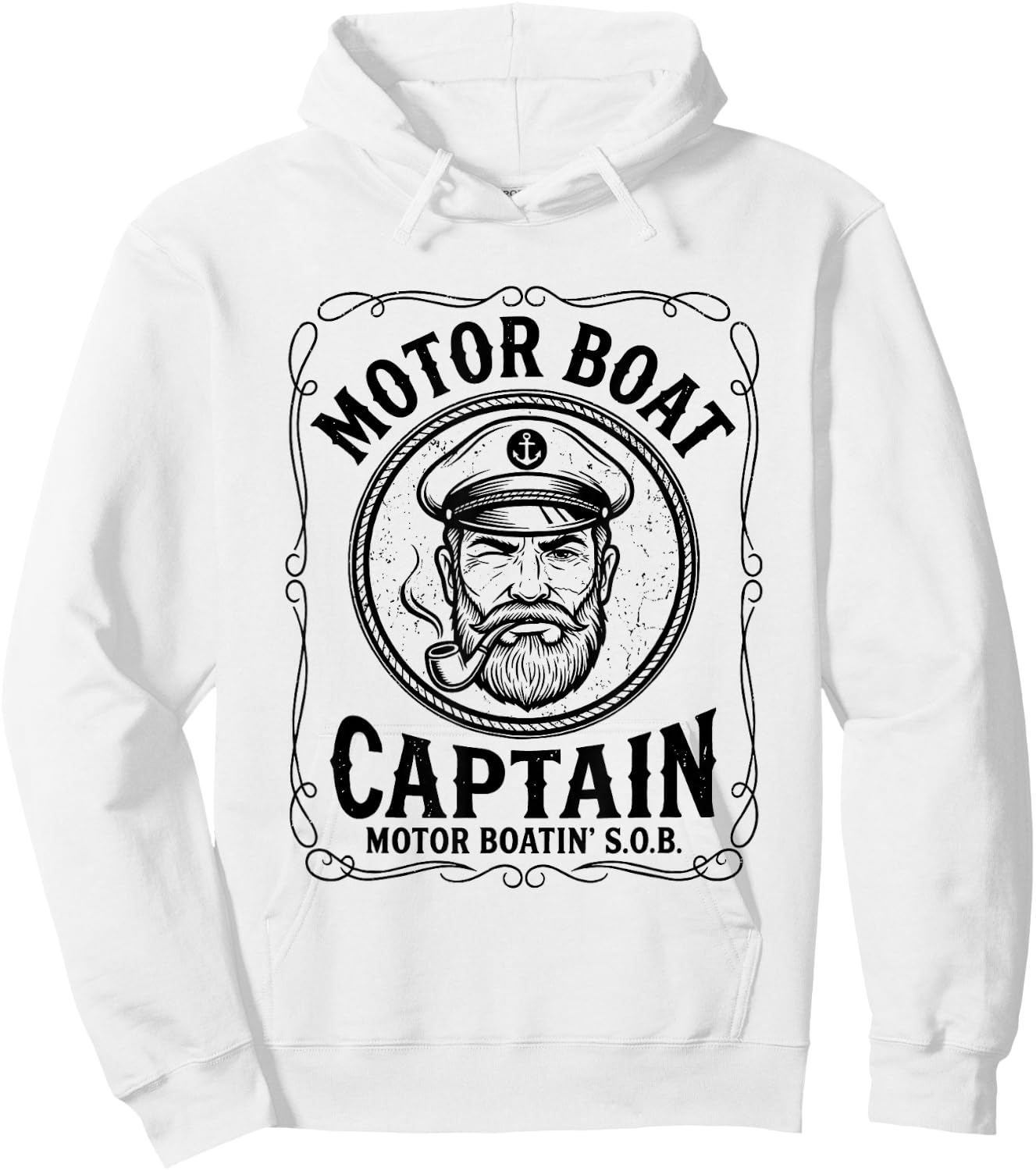Motor Boat Captain - Funny Boating Sailing Pontoon Boat Hoodie - Hoodie | White
