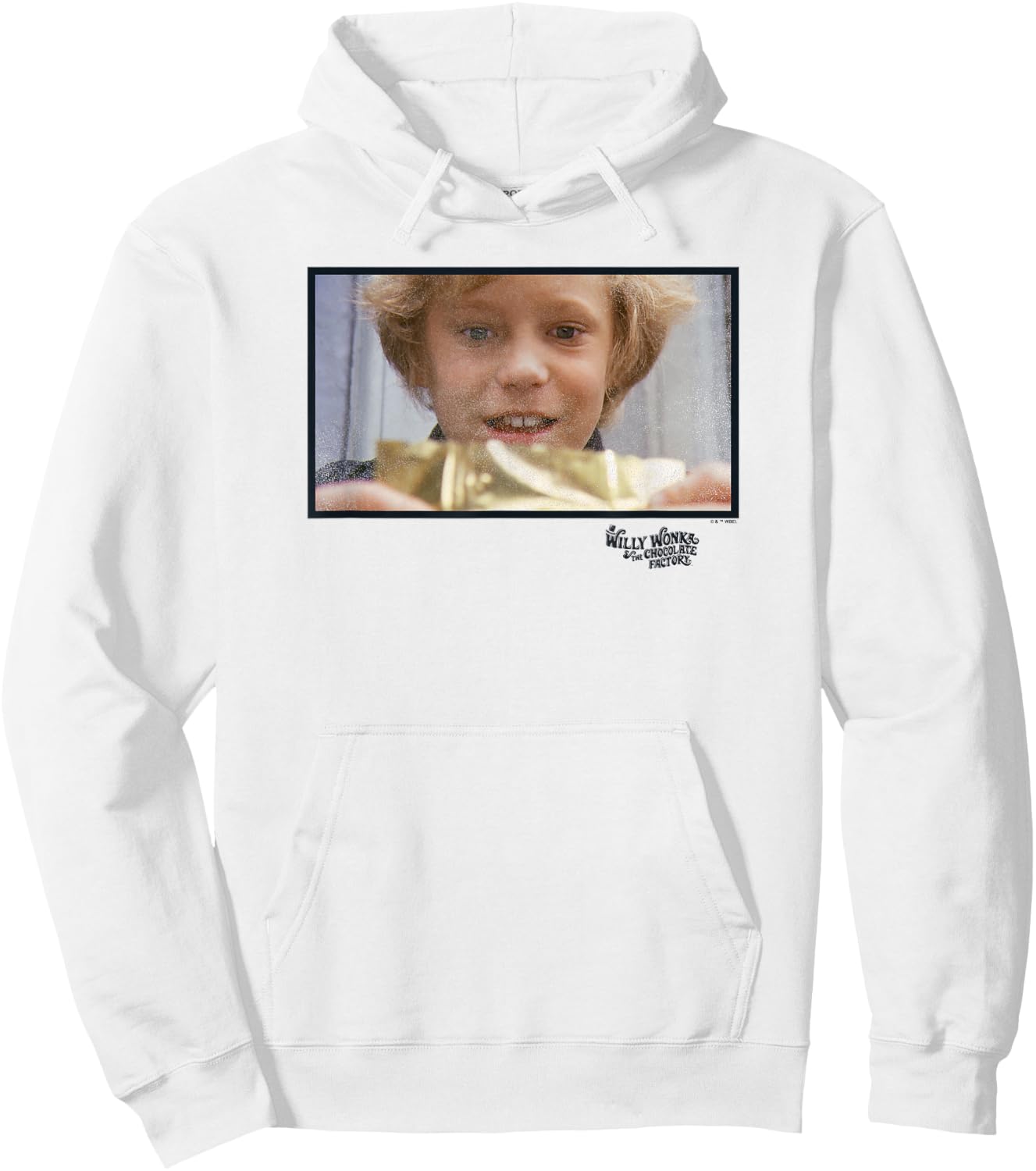 Willy Wonka And The Chocolate Factory Charlie Golden Ticket Hoodie - Hoodie | White