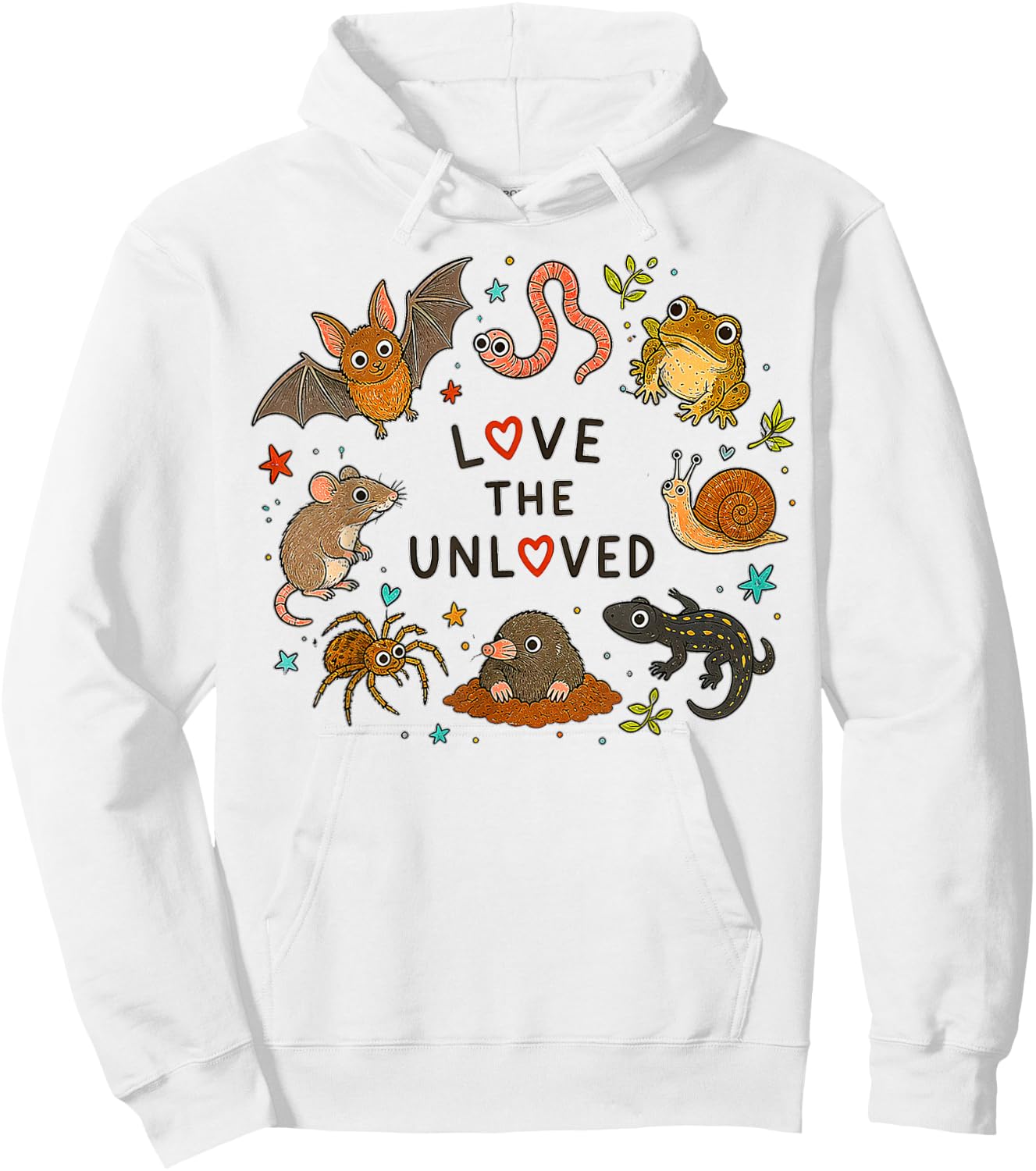 Love The Unloved, Cute Weird Animal Hoodie - Hoodie | White