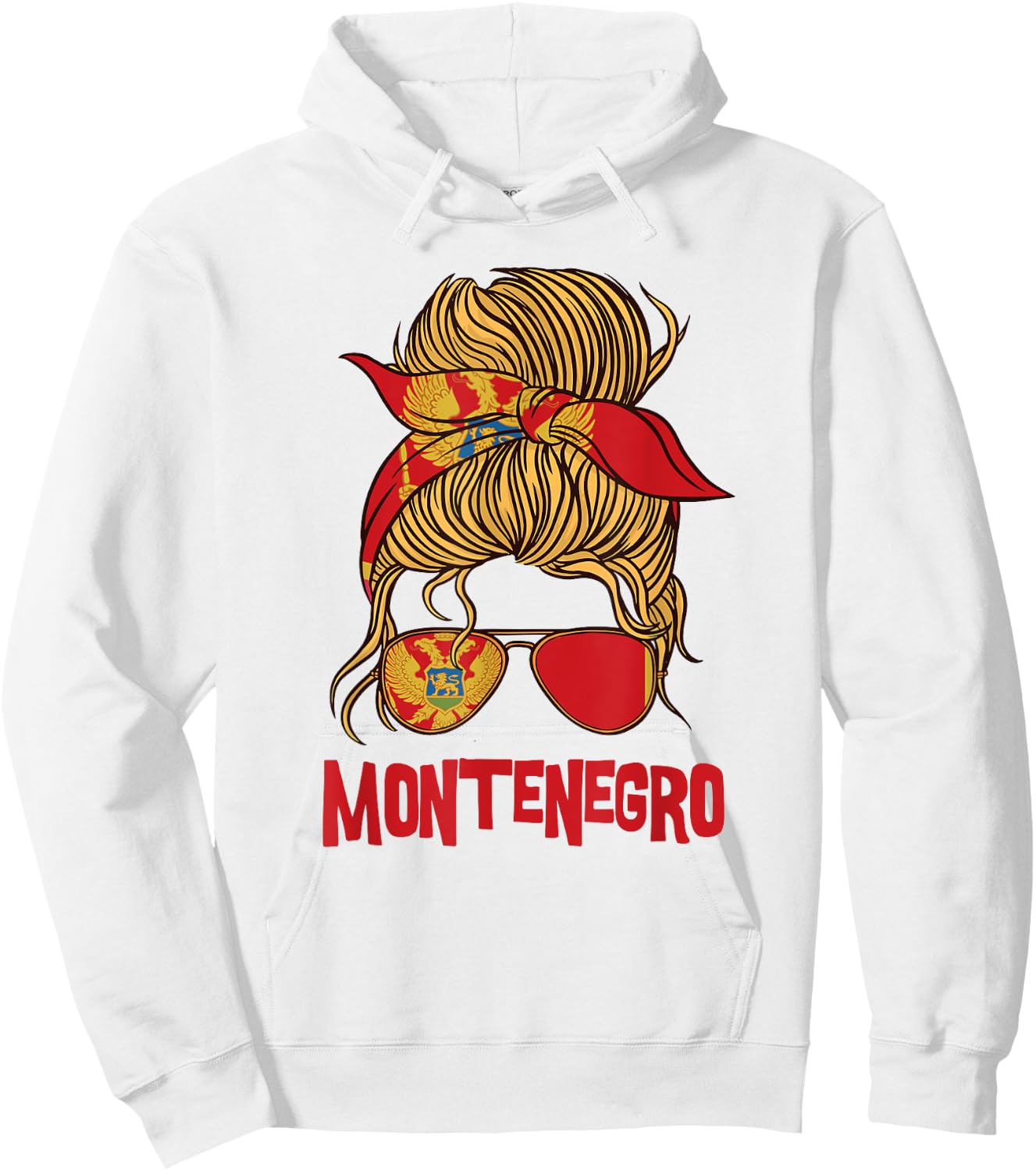 Montenegro für Mädchen Montenegrinische Flagge für Frauen Montenegro Hoodie - Hoodie | White