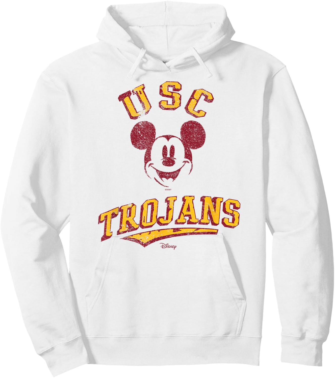 USC Trojans Mickey Mouse Retro White Officially Licensed Hoodie - Hoodie | White