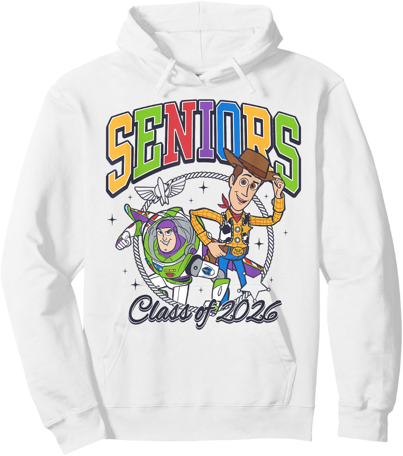 Disney Pixar Toy Story Graduation Seniors Class of 2026 Hoodie - Hoodie | White