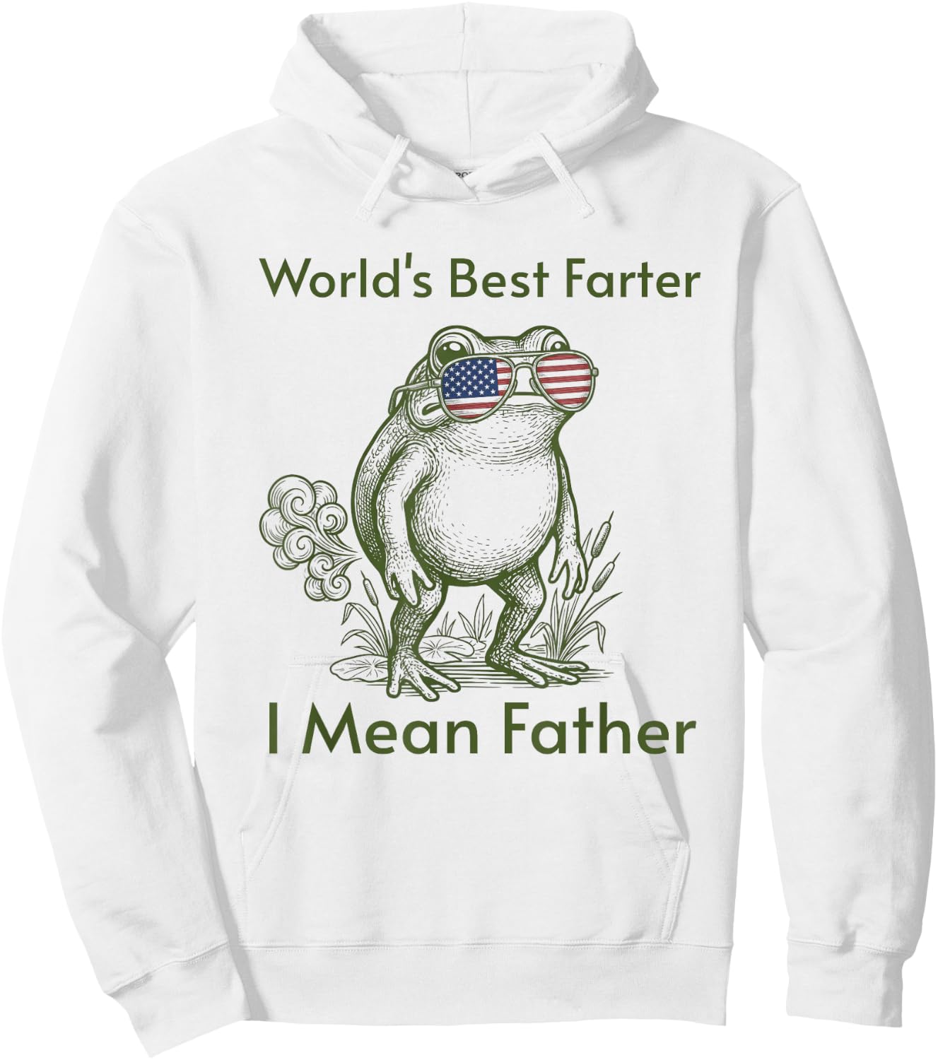 World's Best Farter I Mean Father Gifts Fathers Day Dad Frog Hoodie - Hoodie | White