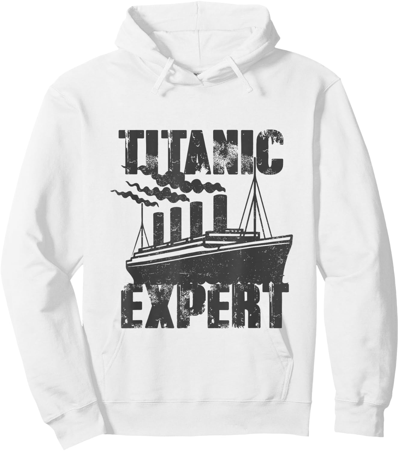 Titanic Expert Girl Boy Titanic Design for Boys and Girls , grey, S Hoodie - Hoodie | White