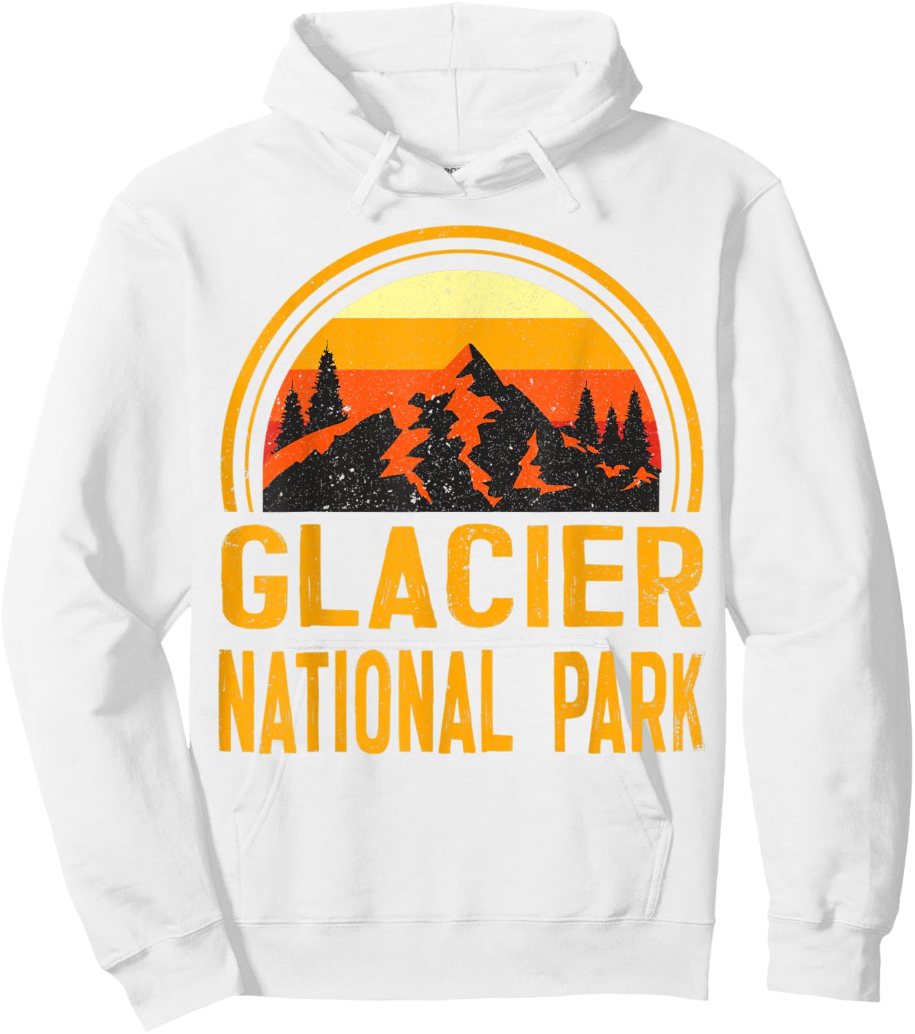 Glacier National Park Hoodie - Hoodie | White