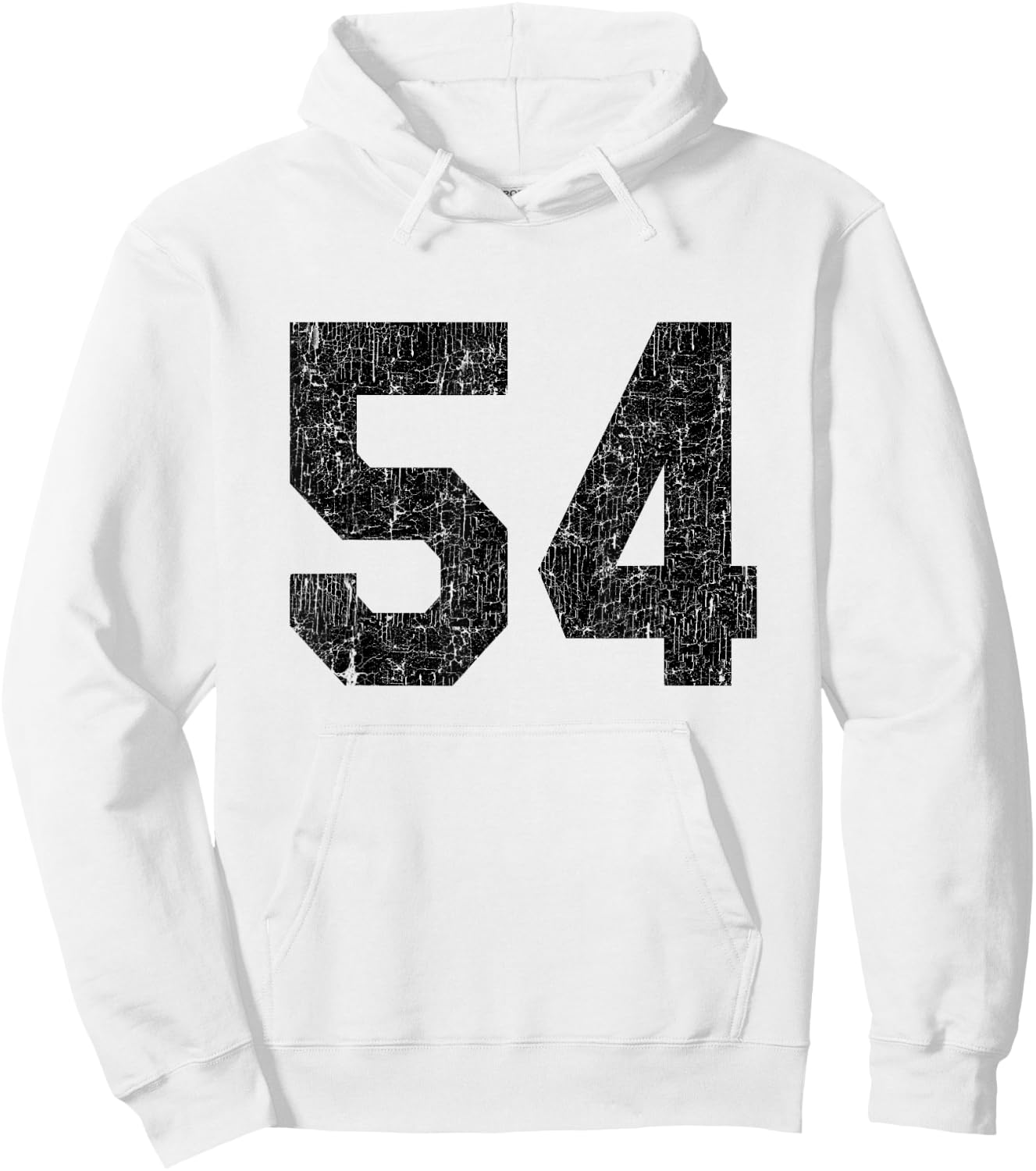 #54 Jersey Uniform Varsity Sports Number, 54th Birthday Hoodie - Hoodie | White