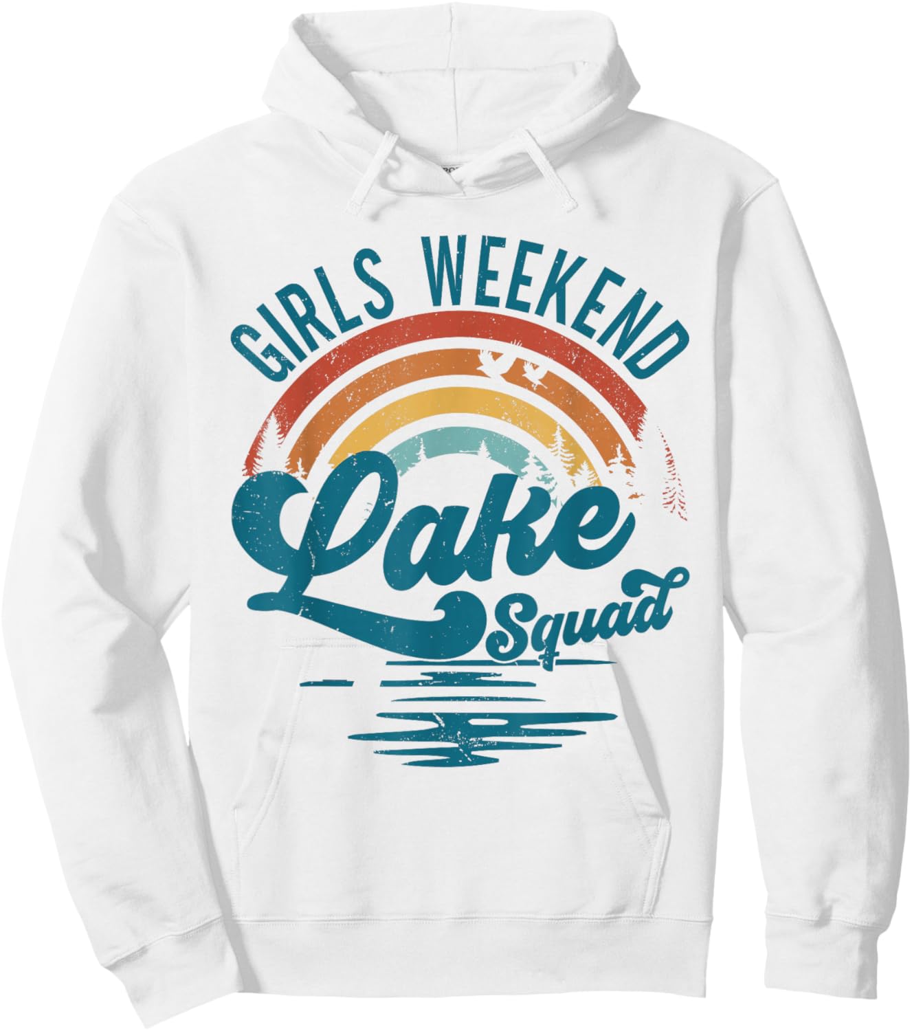 Girls Weekend Girls Trip Mother Daughter Rainbow Lake Squad Hoodie - Hoodie | White